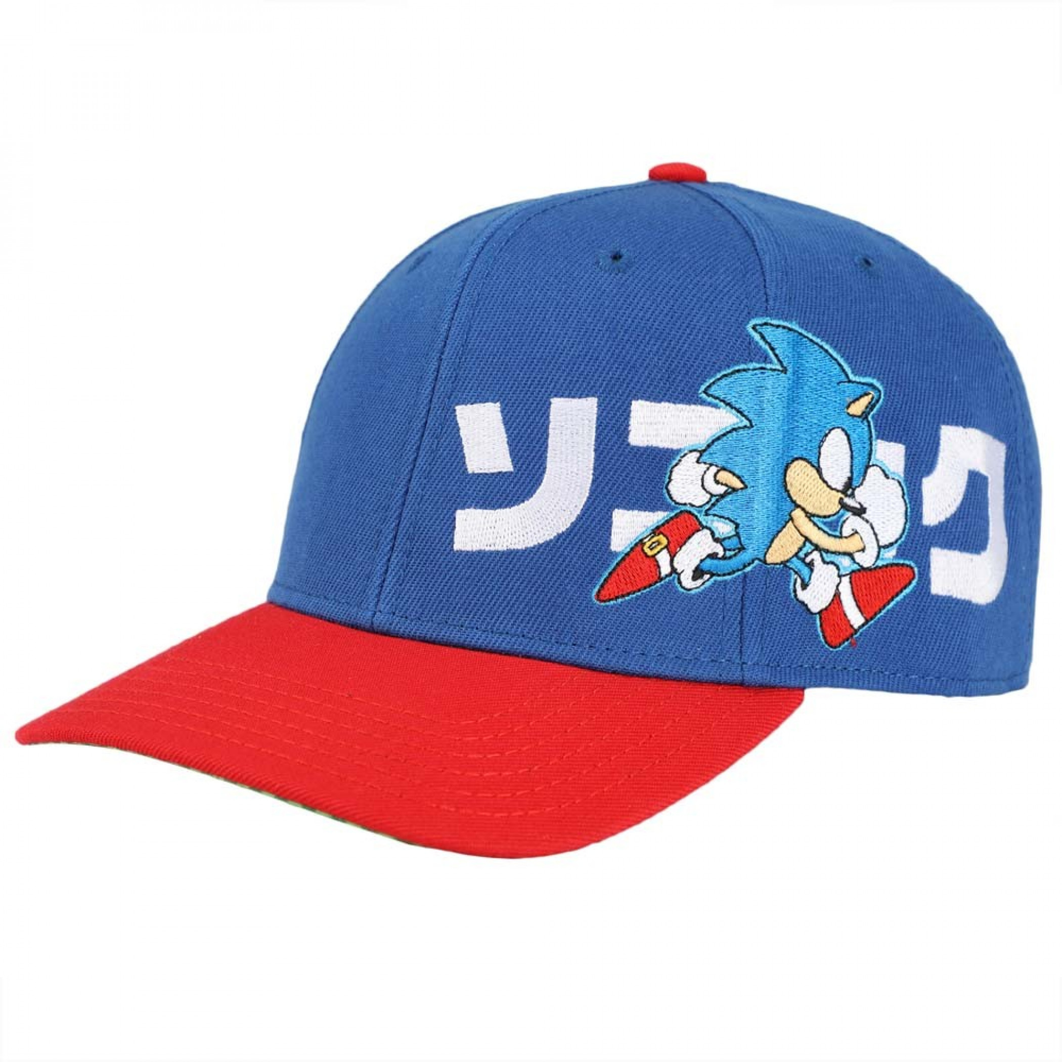Sonic Kanji Pre-Curved Bill Snapback, Blue