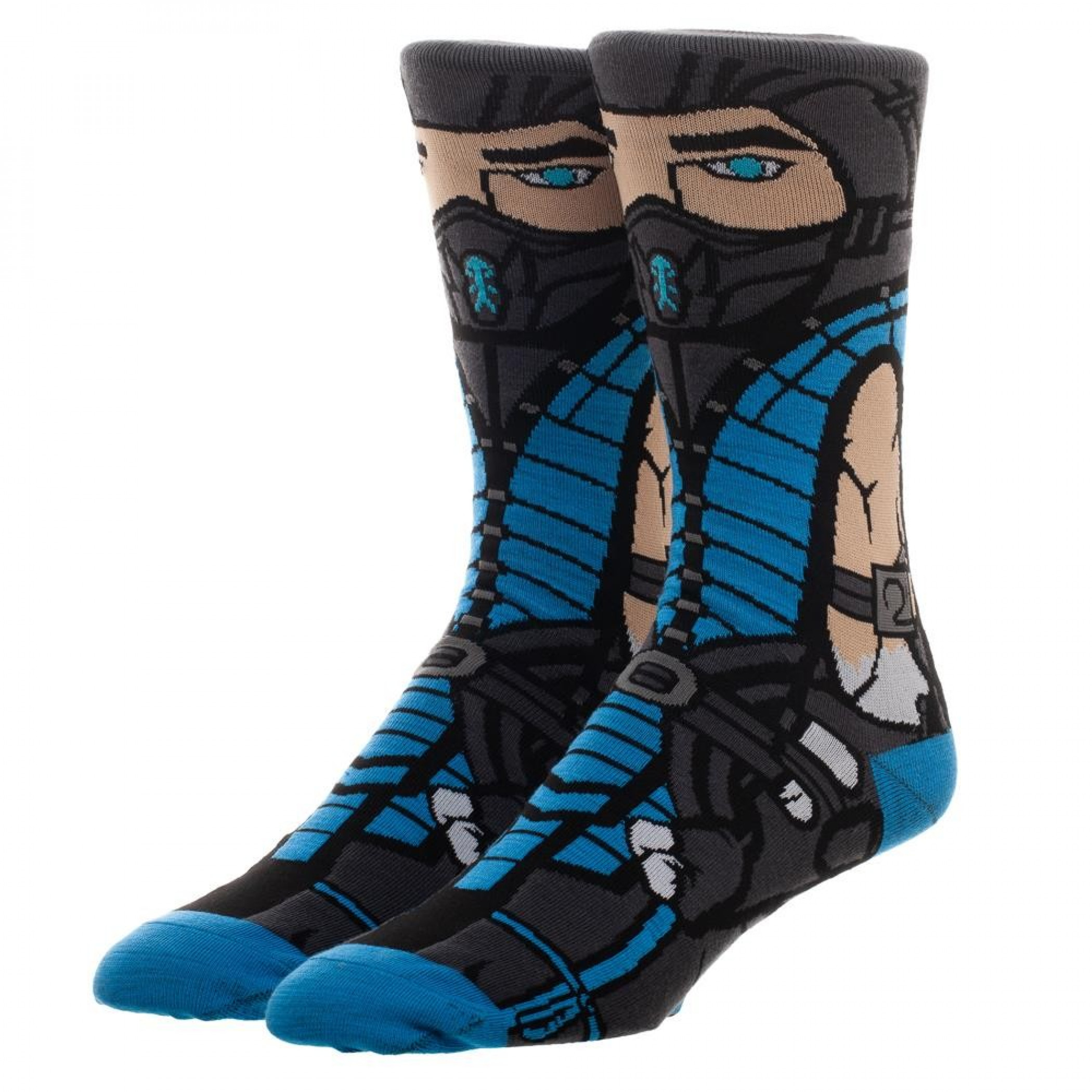 Mortal Kombat Sub-Zero Character Crew Socks, Multi-Color