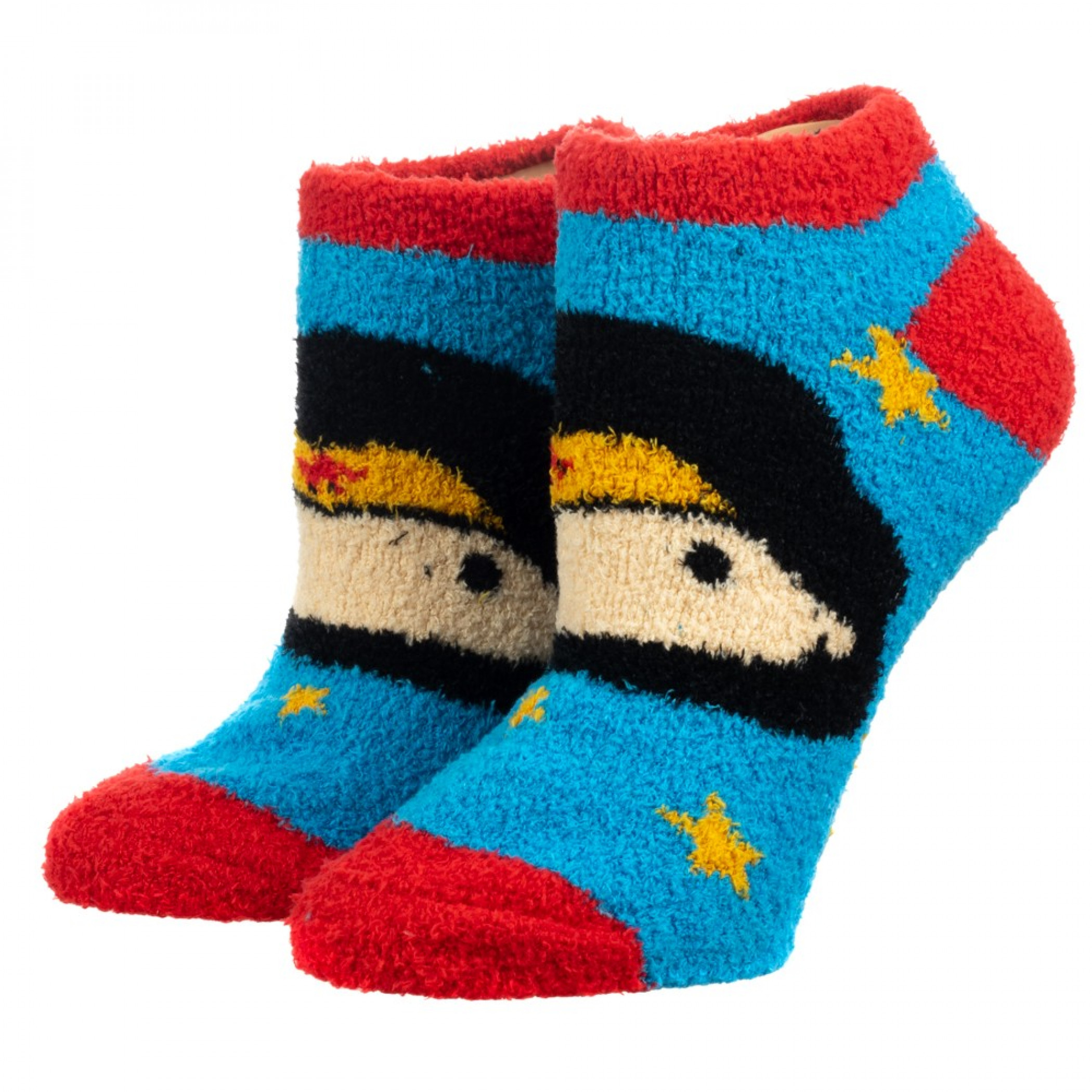 Wonder Woman Fuzzy Chenille Ankle Socks, Multi-Color