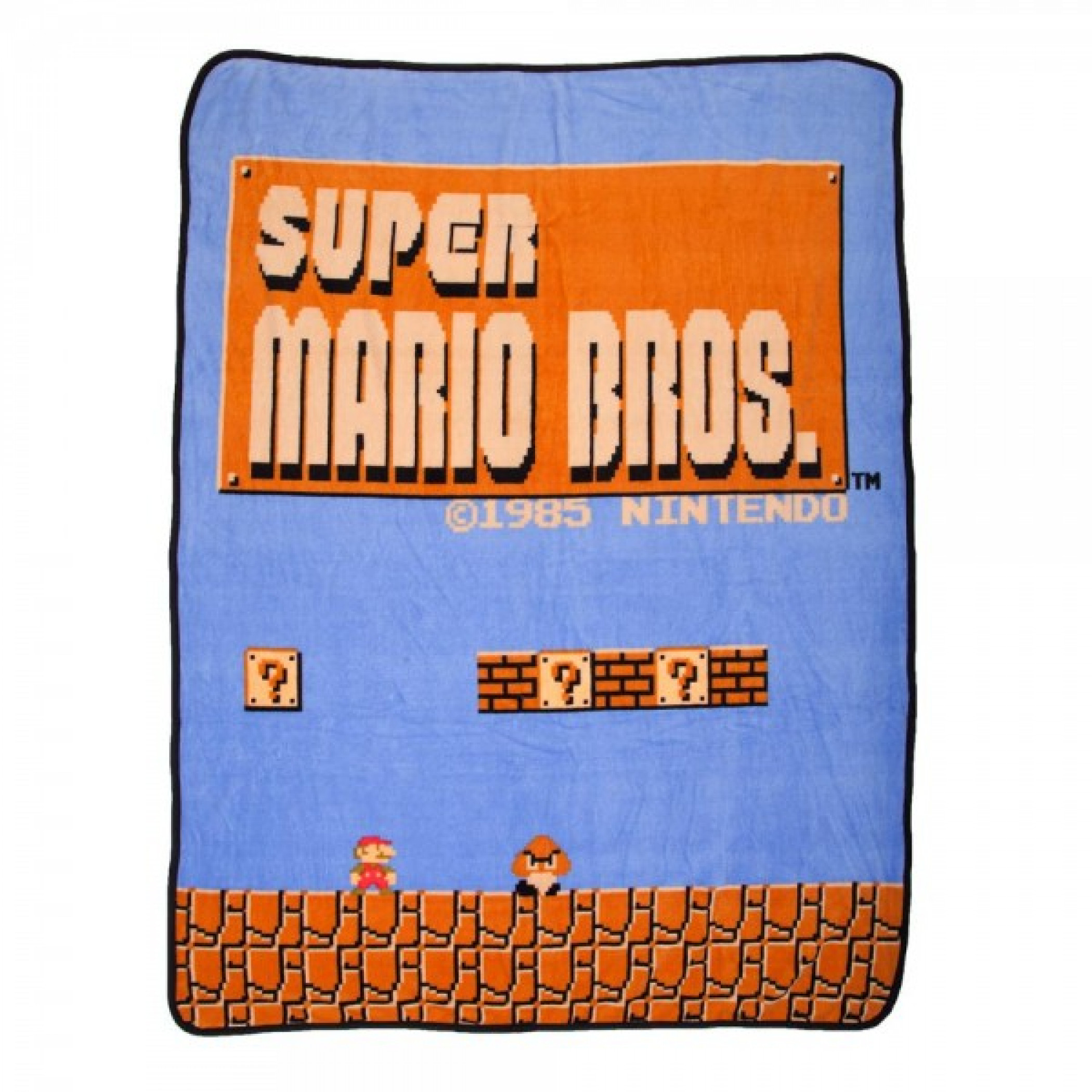 Nintendo Super Mario Bros. Retro Platform 48x60 Throw Blanket, Multi-Color