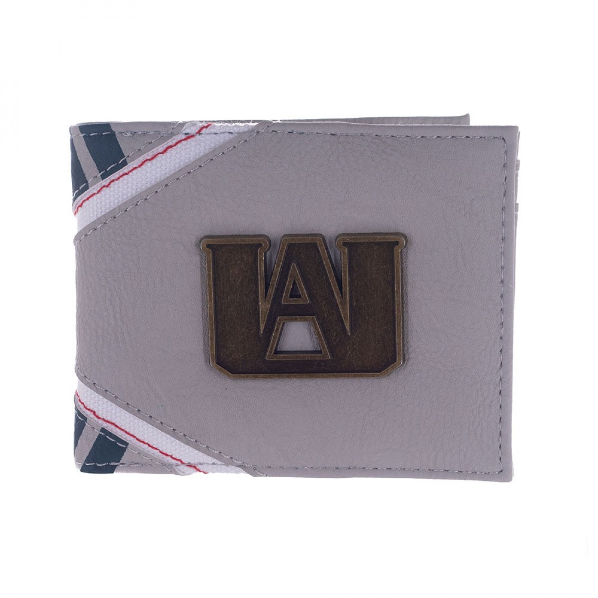 My Hero Academia Metal Badge Bi-fold Wallet, Grey