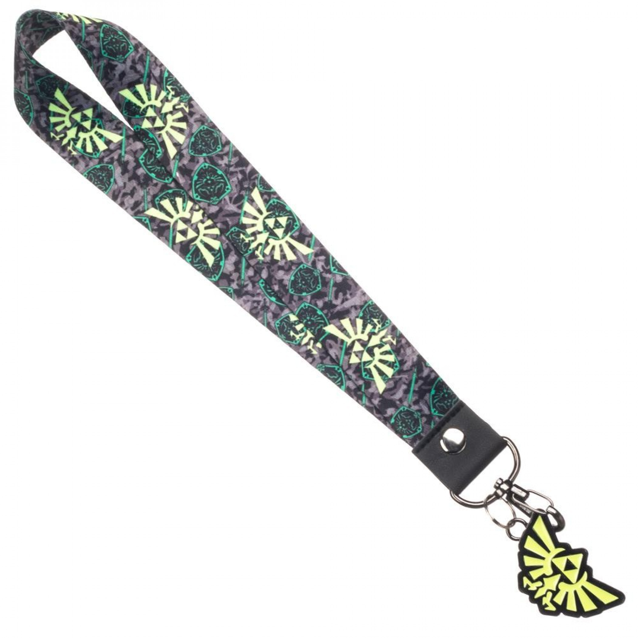 Legend of Zelda Wristlet Short Lanyard with Charm and Sticker, Multi-Color