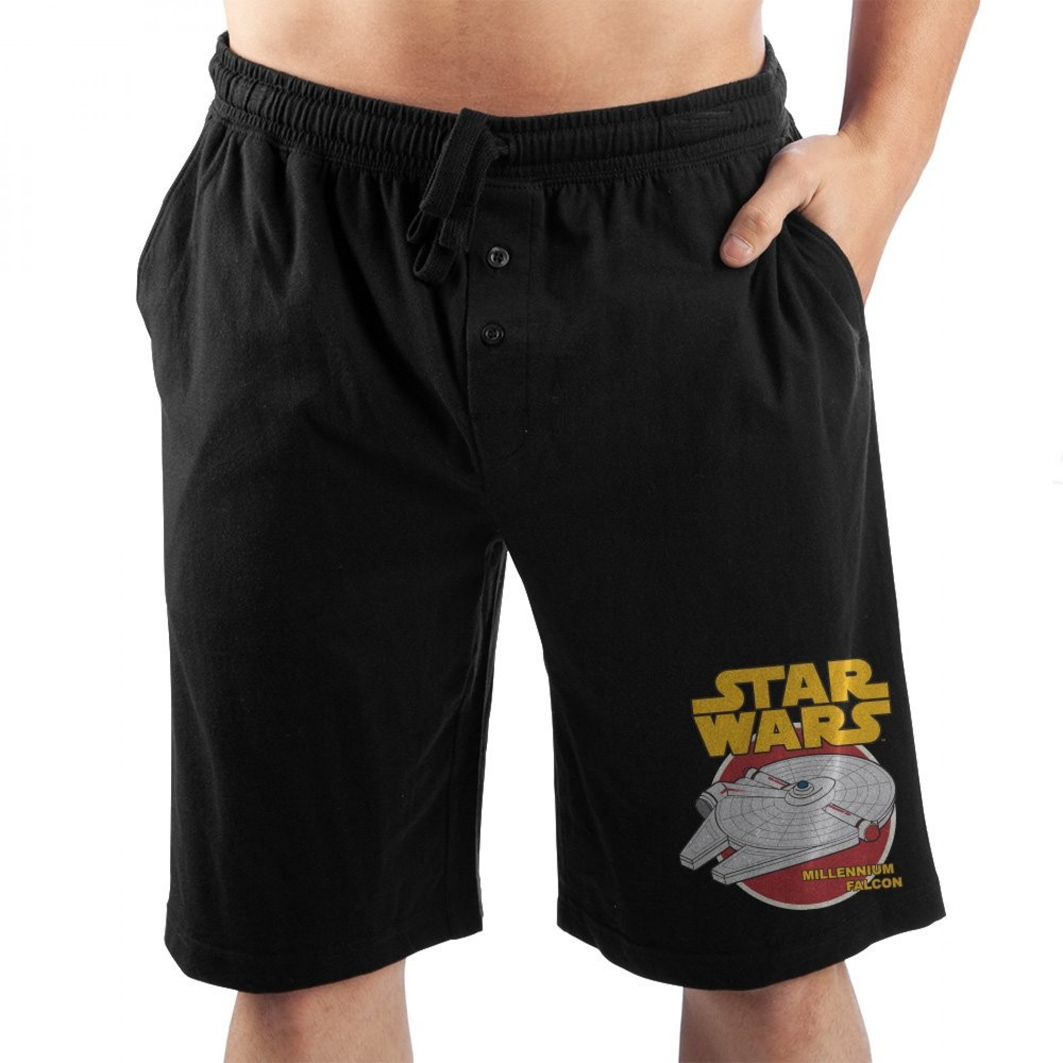 Star Wars Millennium Falcon Sleep Shorts, Black