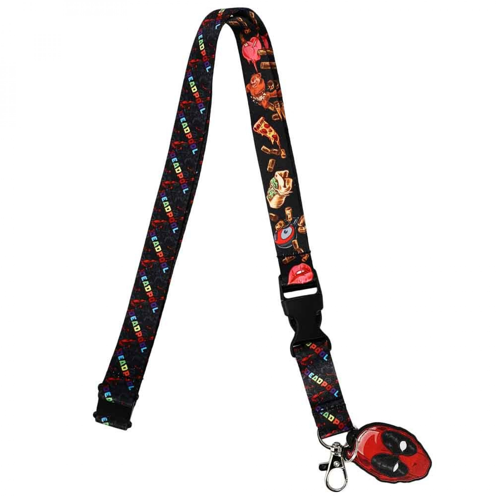Deadpool Objects of Affection Rainbow Lanyard, Multi-Color