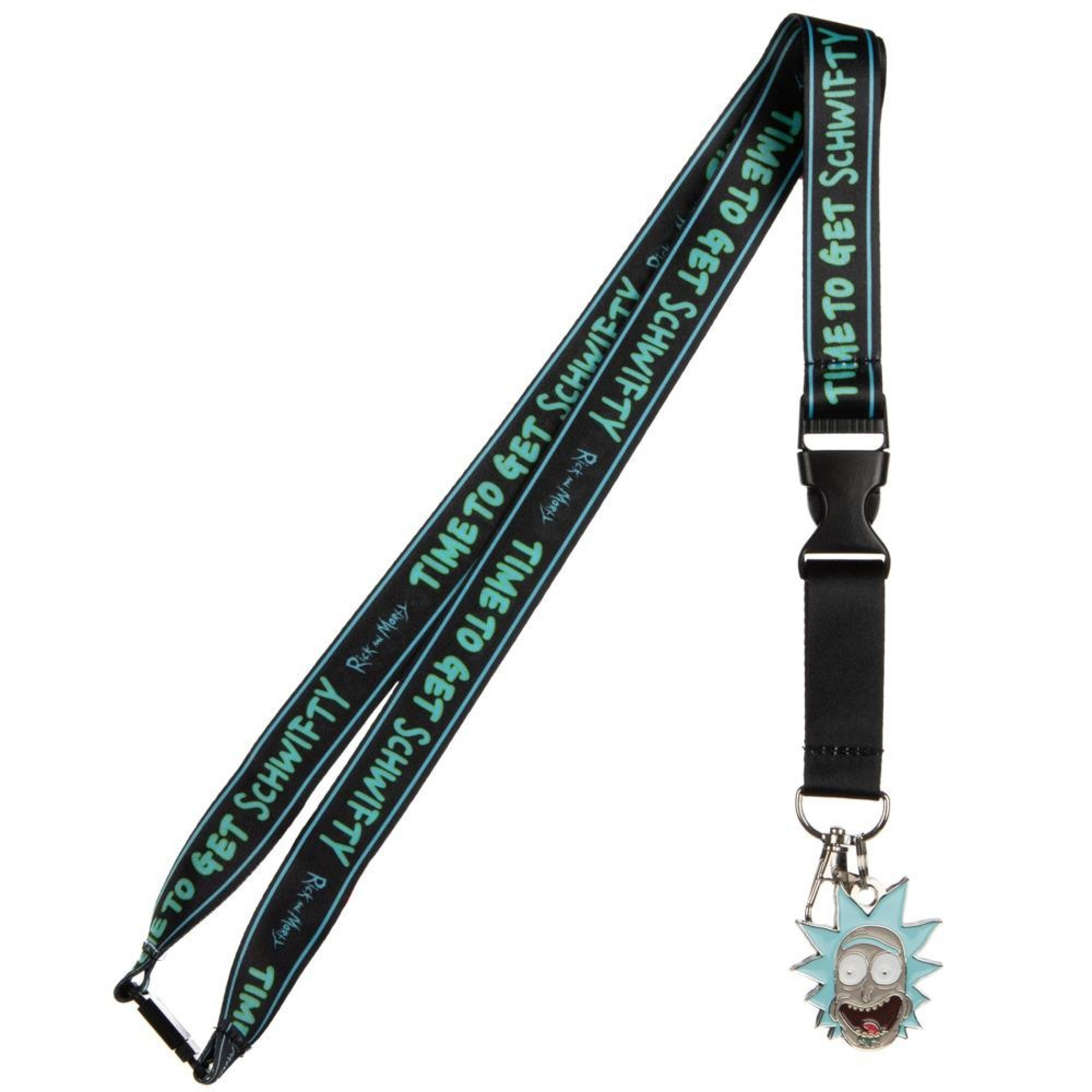 Rick & Morty Time To Get Schwifty Taping Lanyard, Multi-Color