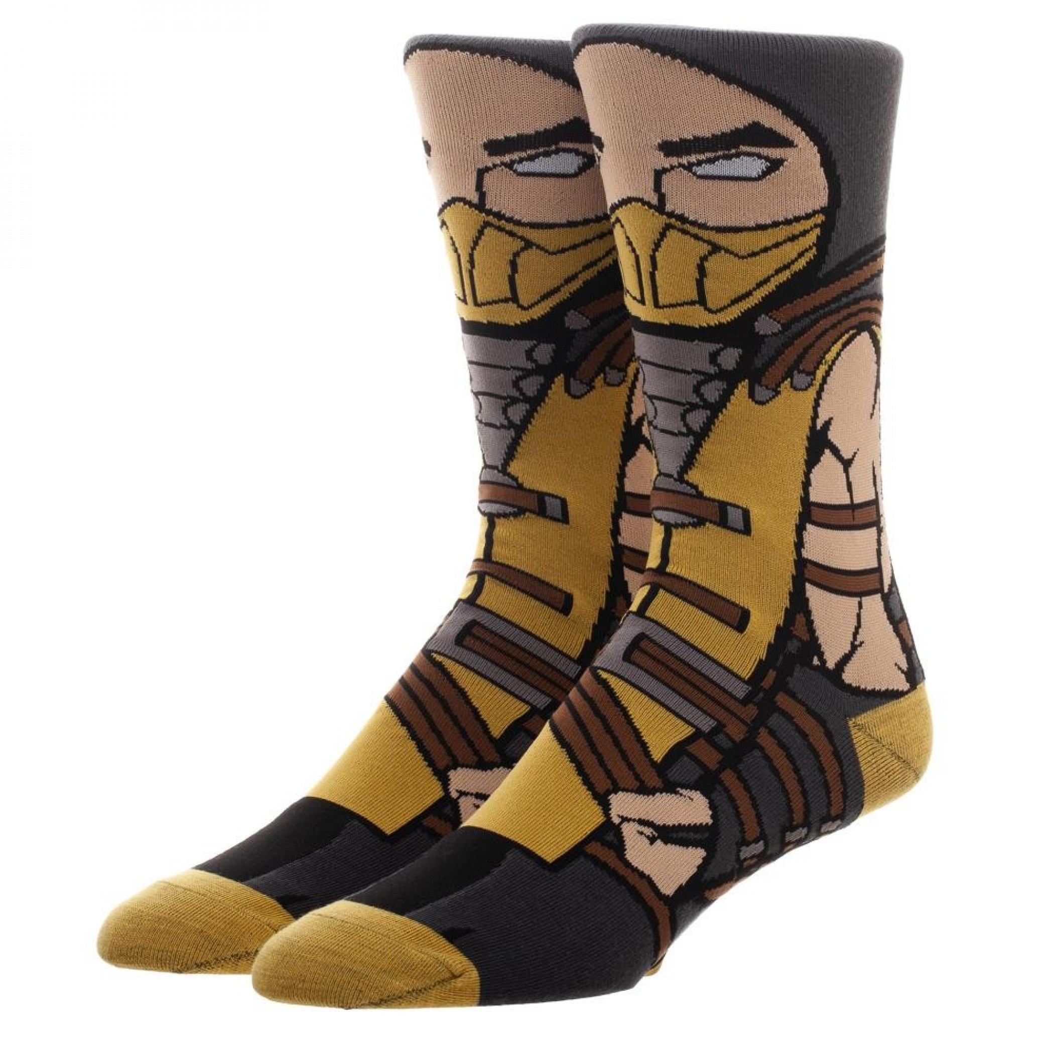Mortal Kombat Scorpion Character Crew Socks, Multi-Color