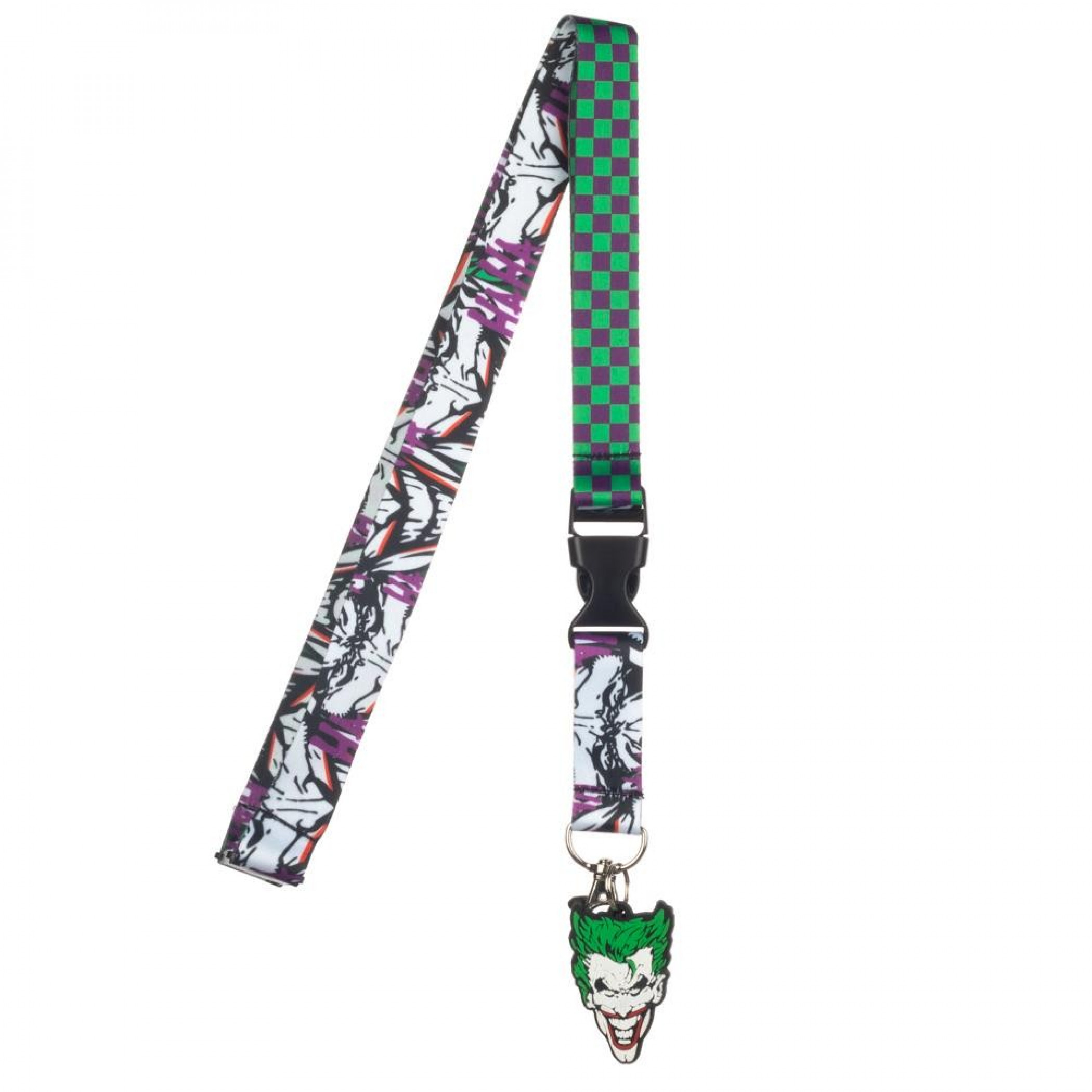 The Joker Face Lanyard with Charm and Sticker, Multi-Color
