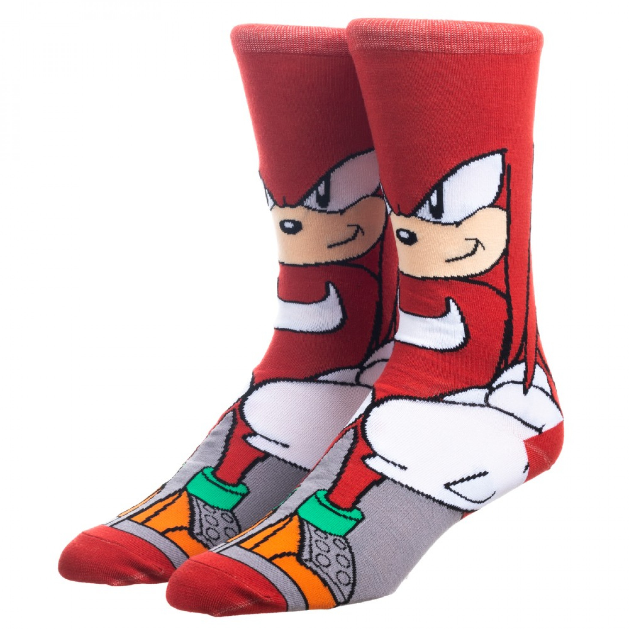 Knuckles from Sonic the Hedgehog Character Crew Socks, Red