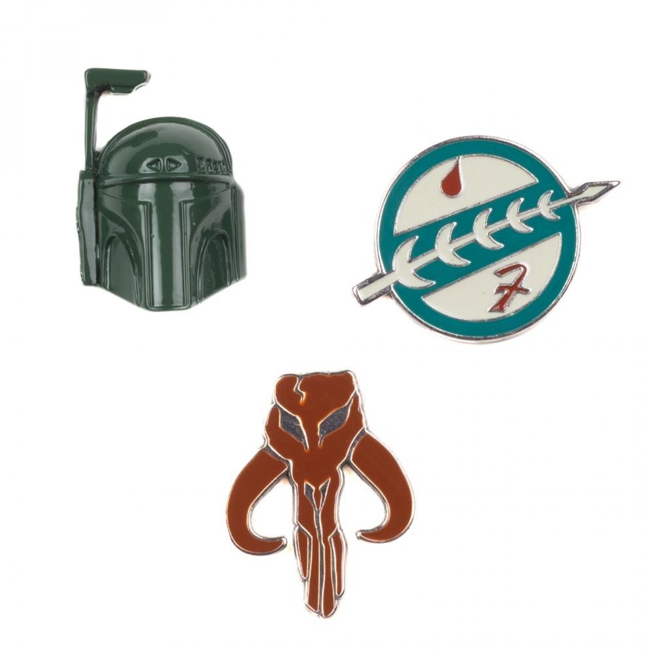 Star Wars Boba Fett Collectable Lapel Pin 3-Piece Set, Multi-Color