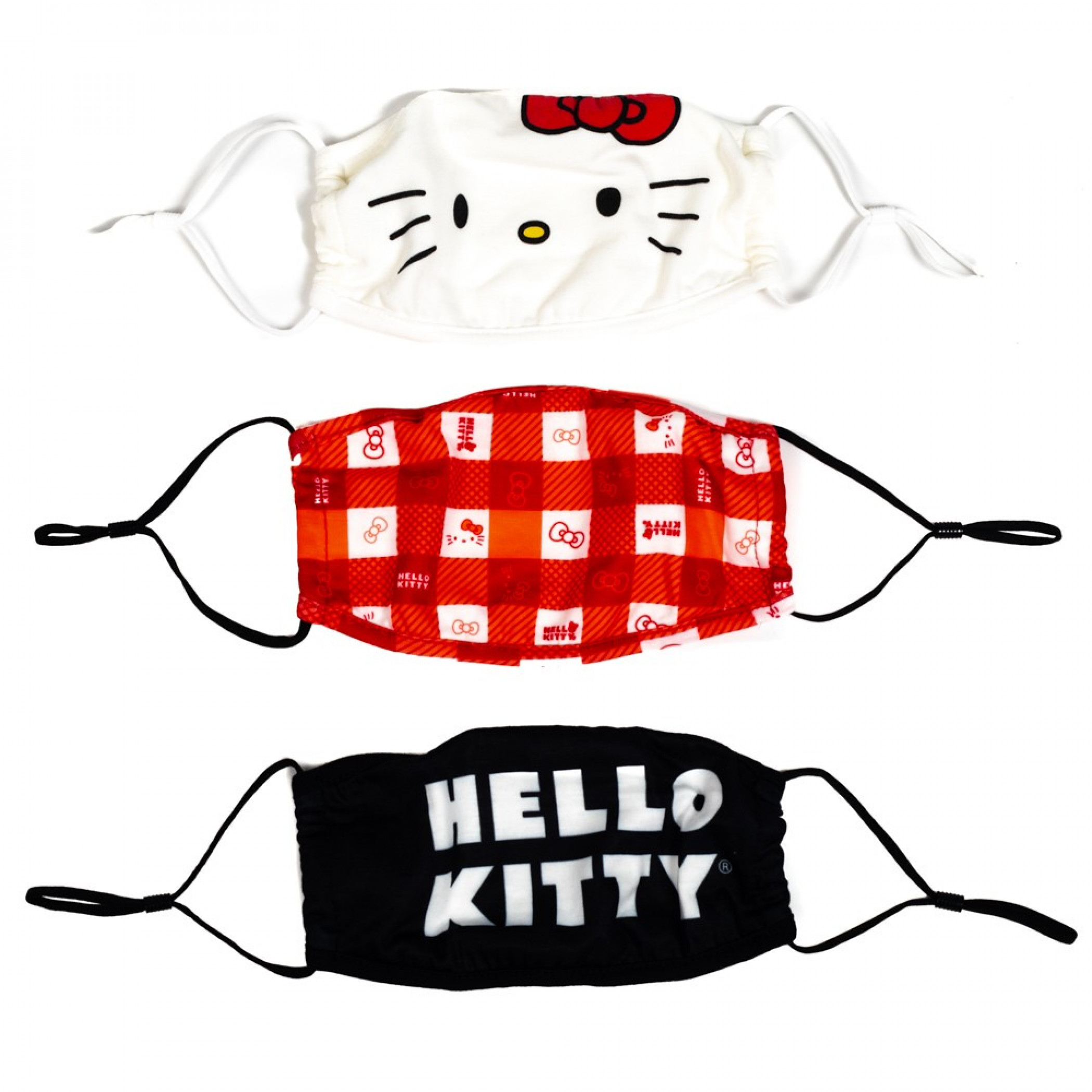 Hello Kitty 3-Pack of Reusable Face Covers, Multi-Color