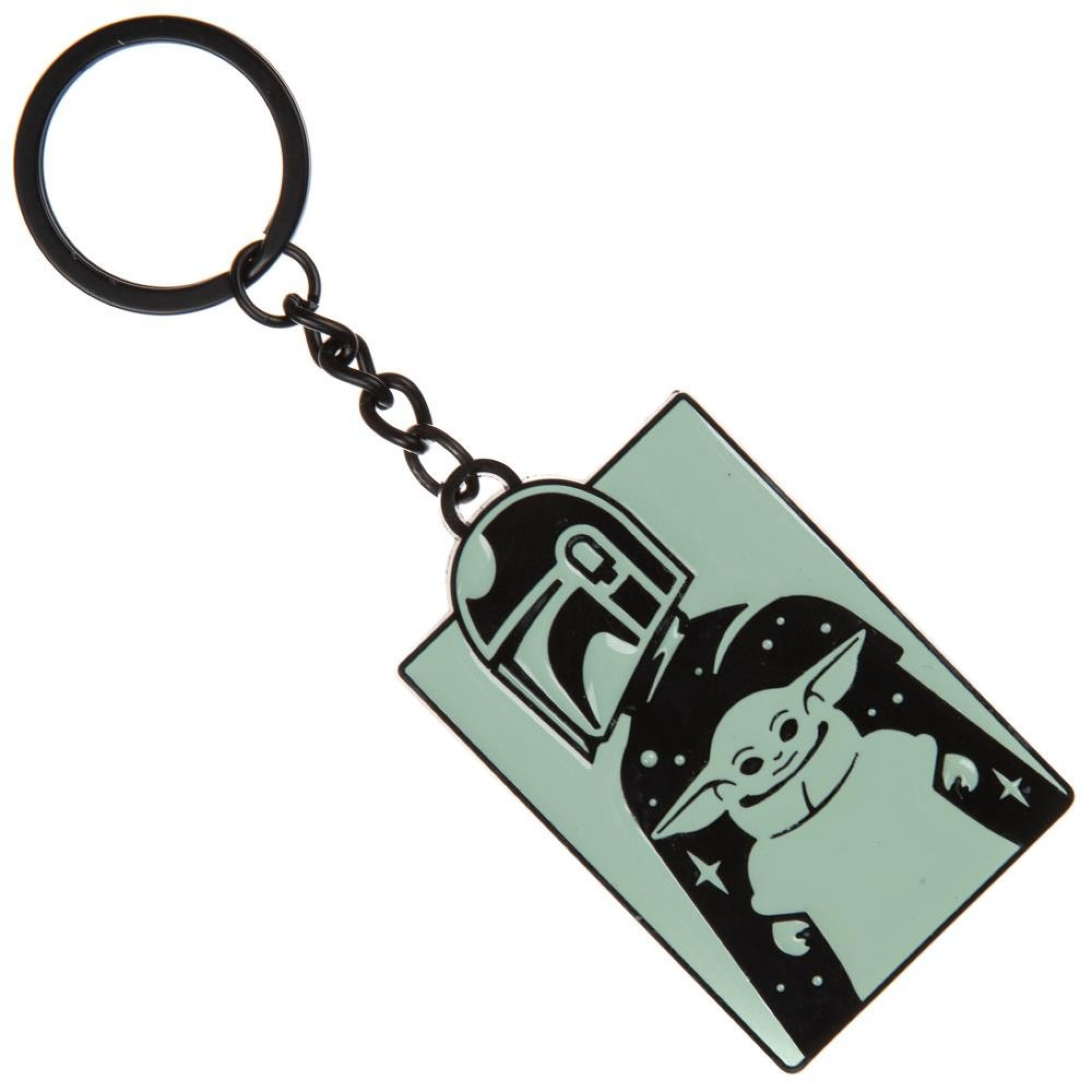 Star Wars The Mandalorian and The Child Metal Keychain, Green