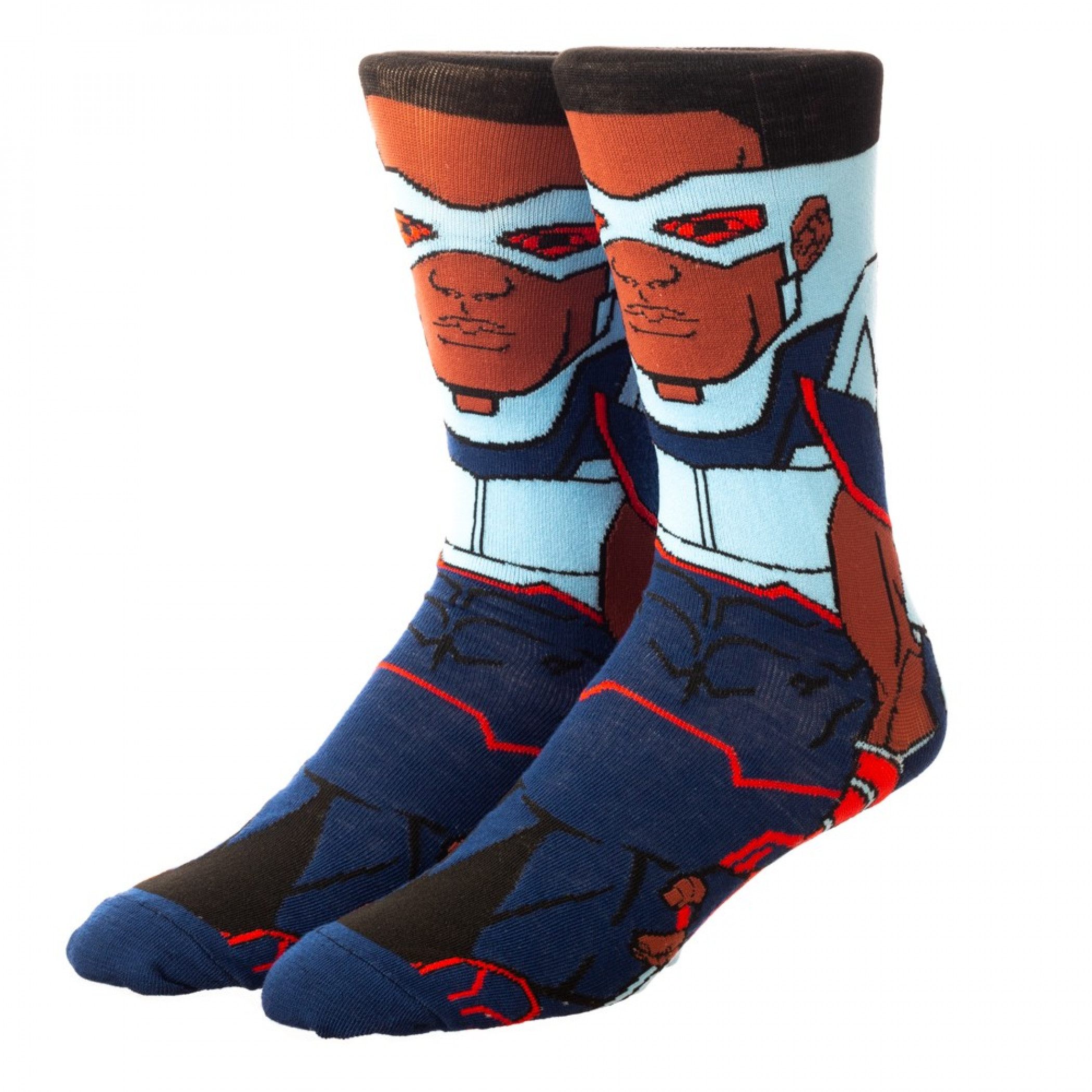 Marvel The Falcon 360 Character Collection Crew Socks, Grey