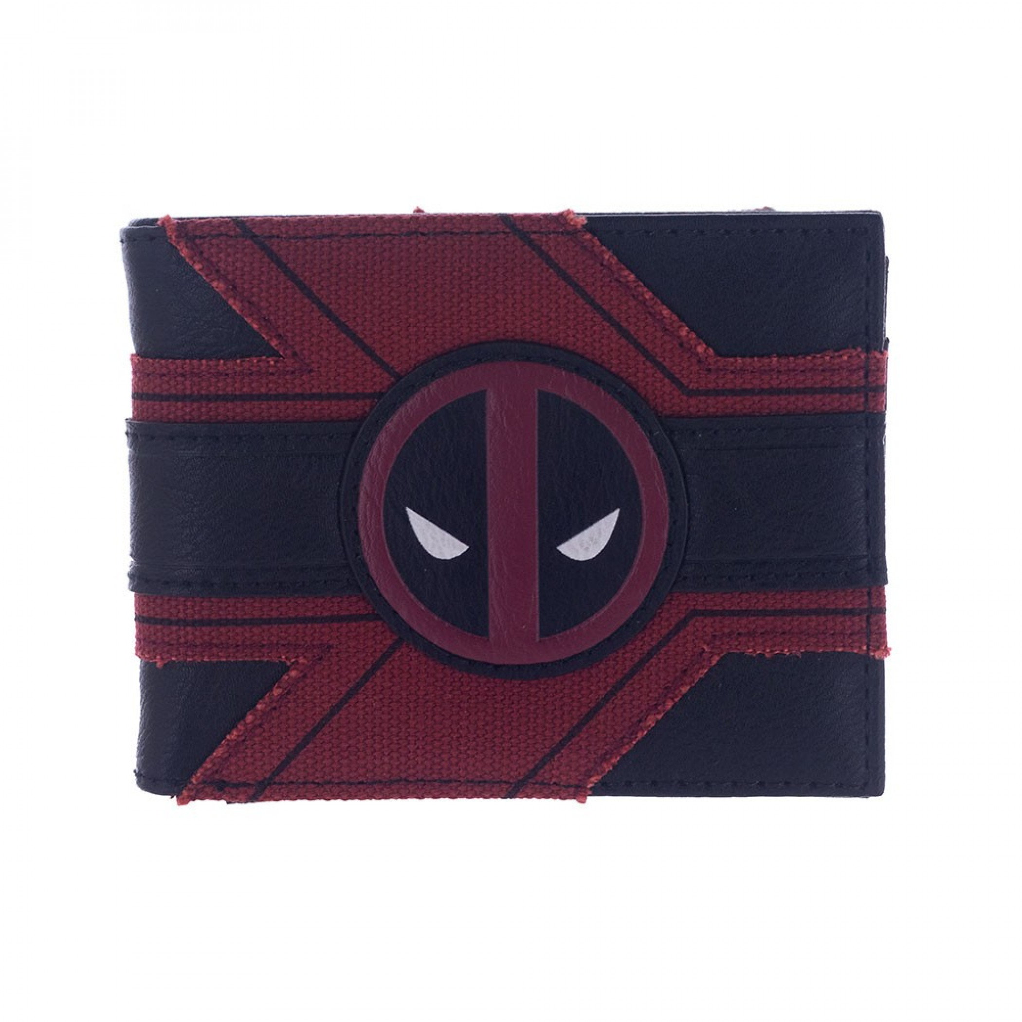 Deadpool Symbol Synthetic Leather Bifold Wallet, Red