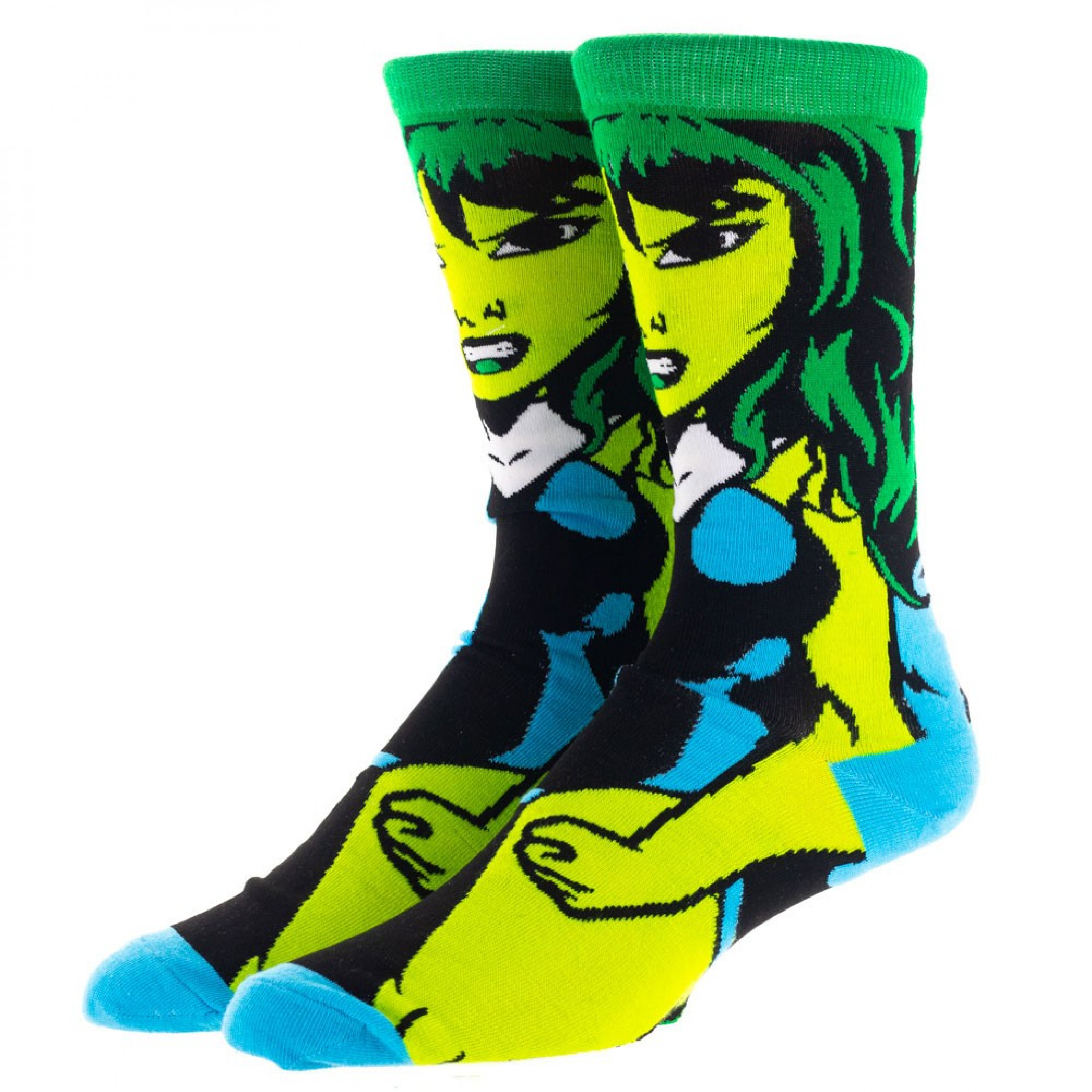 Marvel She Hulk 360 Character Crew Socks, Multi-Color