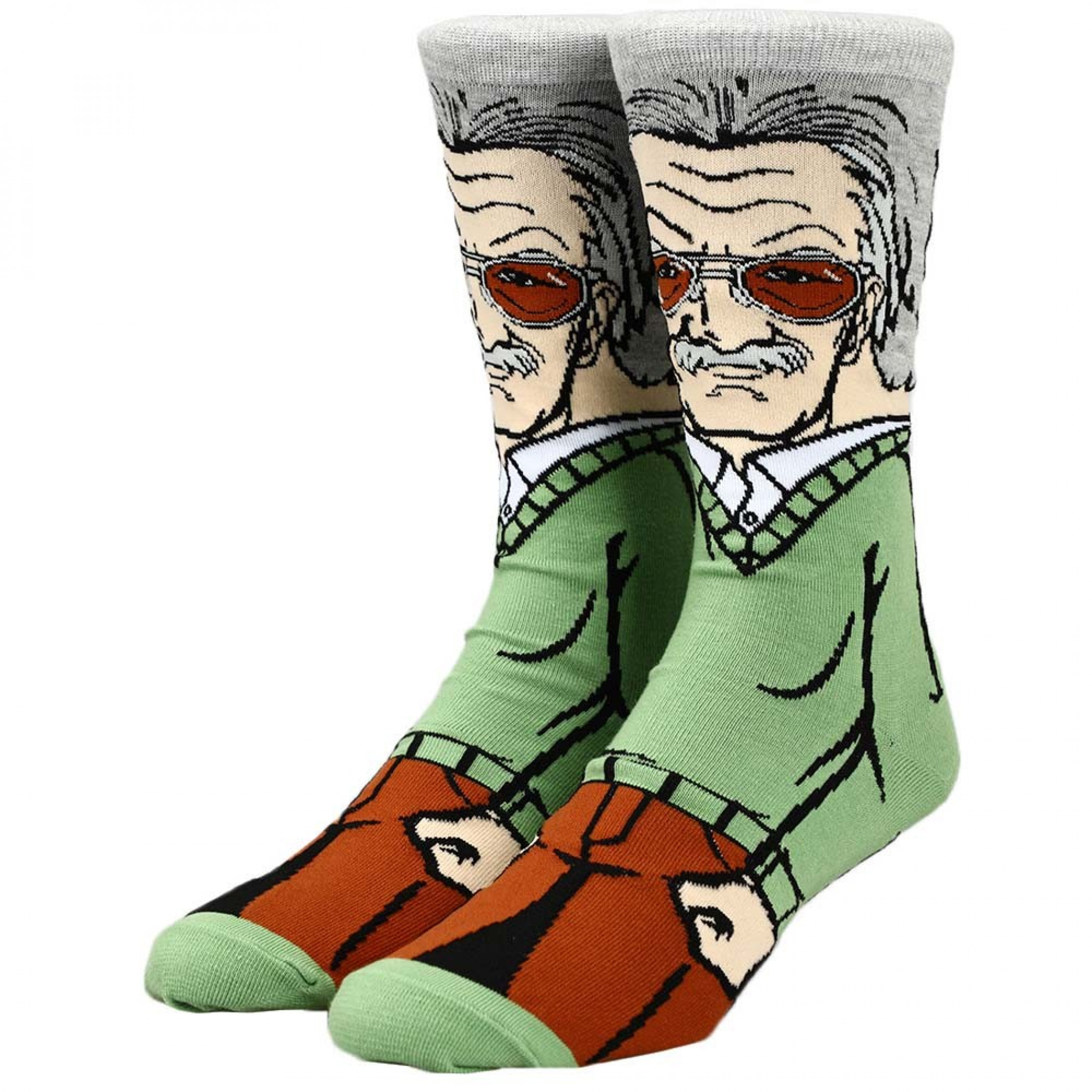 Marvel Stan Lee 360 Character Socks, Multi-Color