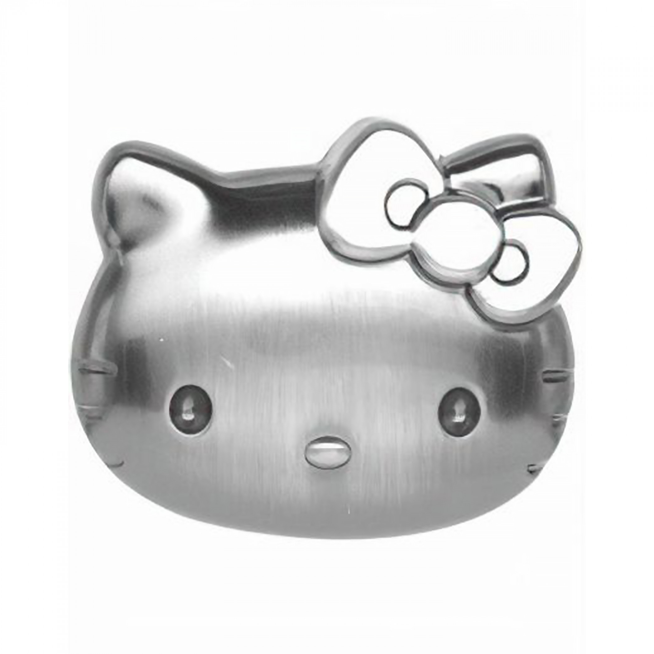 Hello Kitty Face Pewter Lapel Pin, Silver