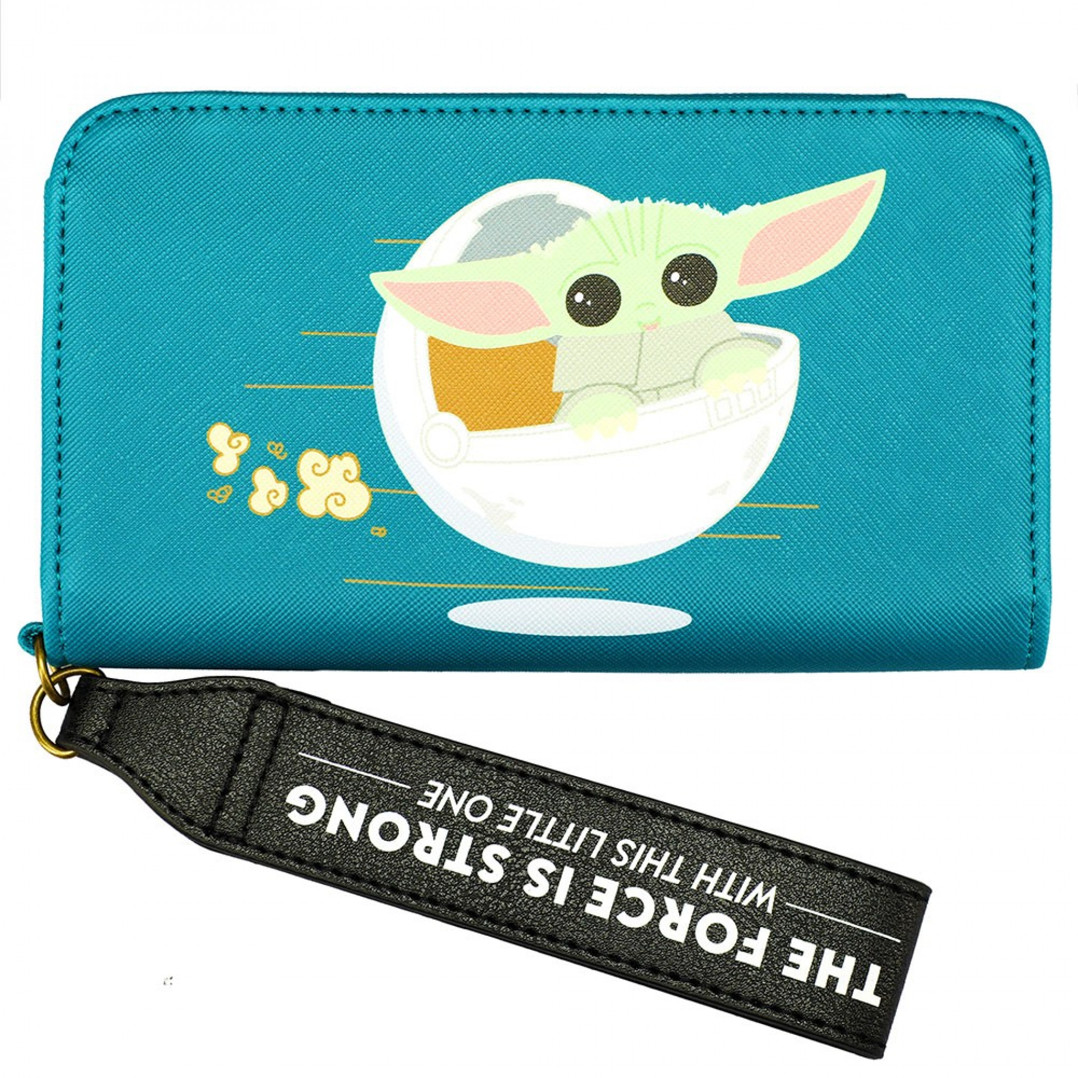 Star Wars The Mandalorian The Child Phone Wallet Wristlet, Blue