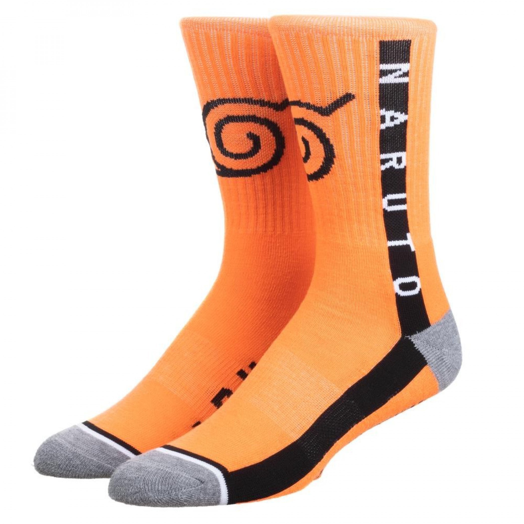 Naruto Taped Athletic Crew Sock, Orange
