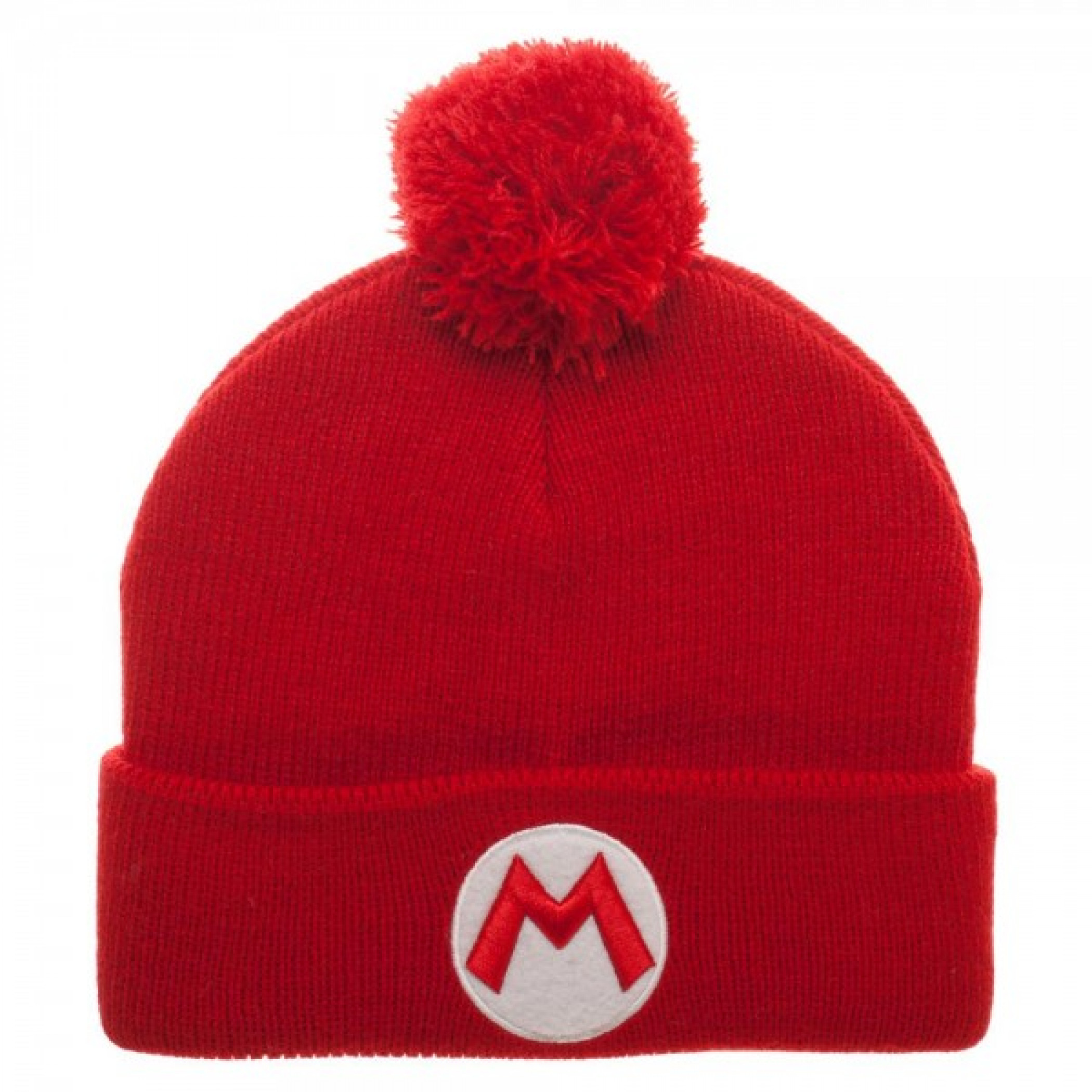 Nintendo Super Mario Bros. Winter Pom Beanie, Red