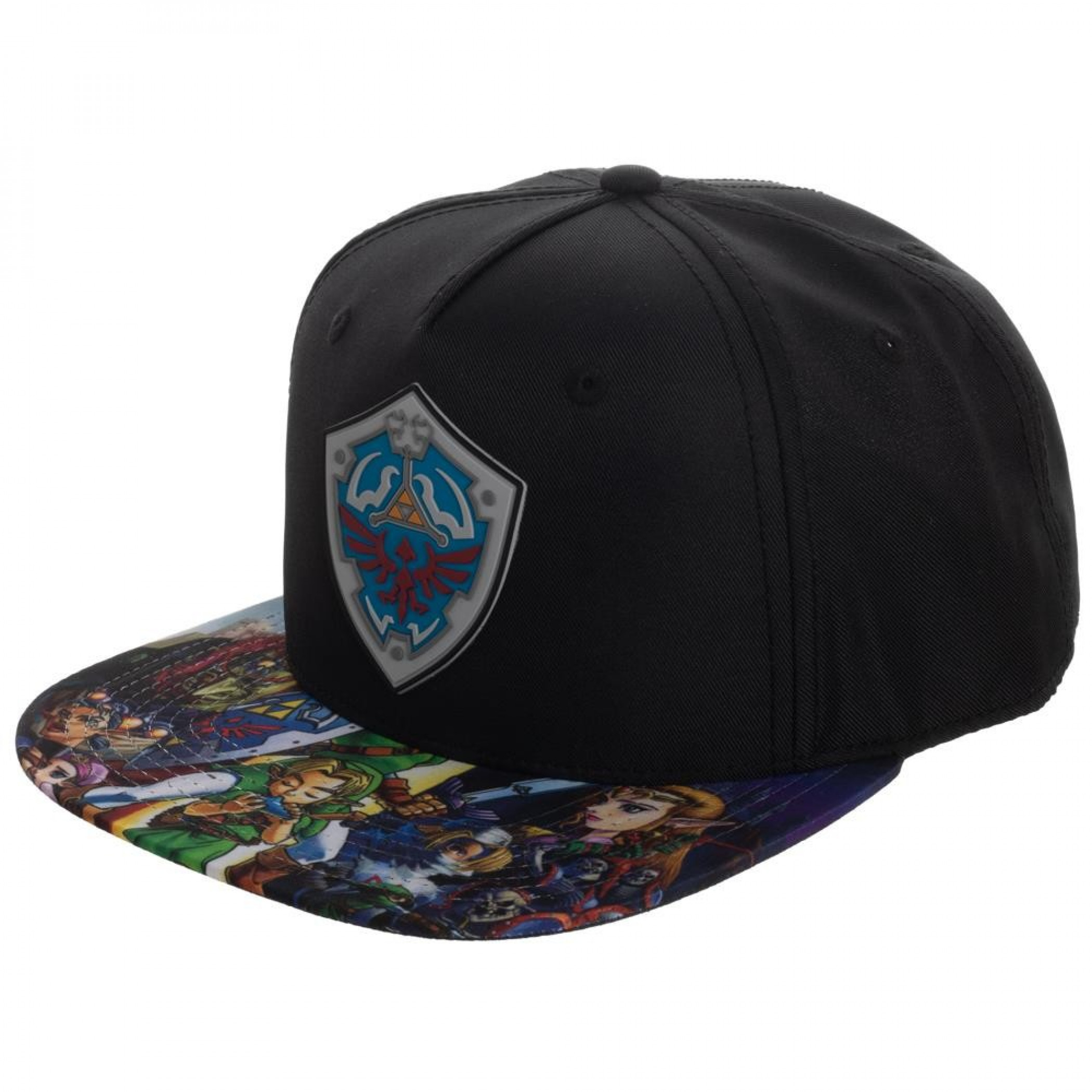 Legend Of Zelda Character Brim Sublimated Snapback Hat, Multi-Color