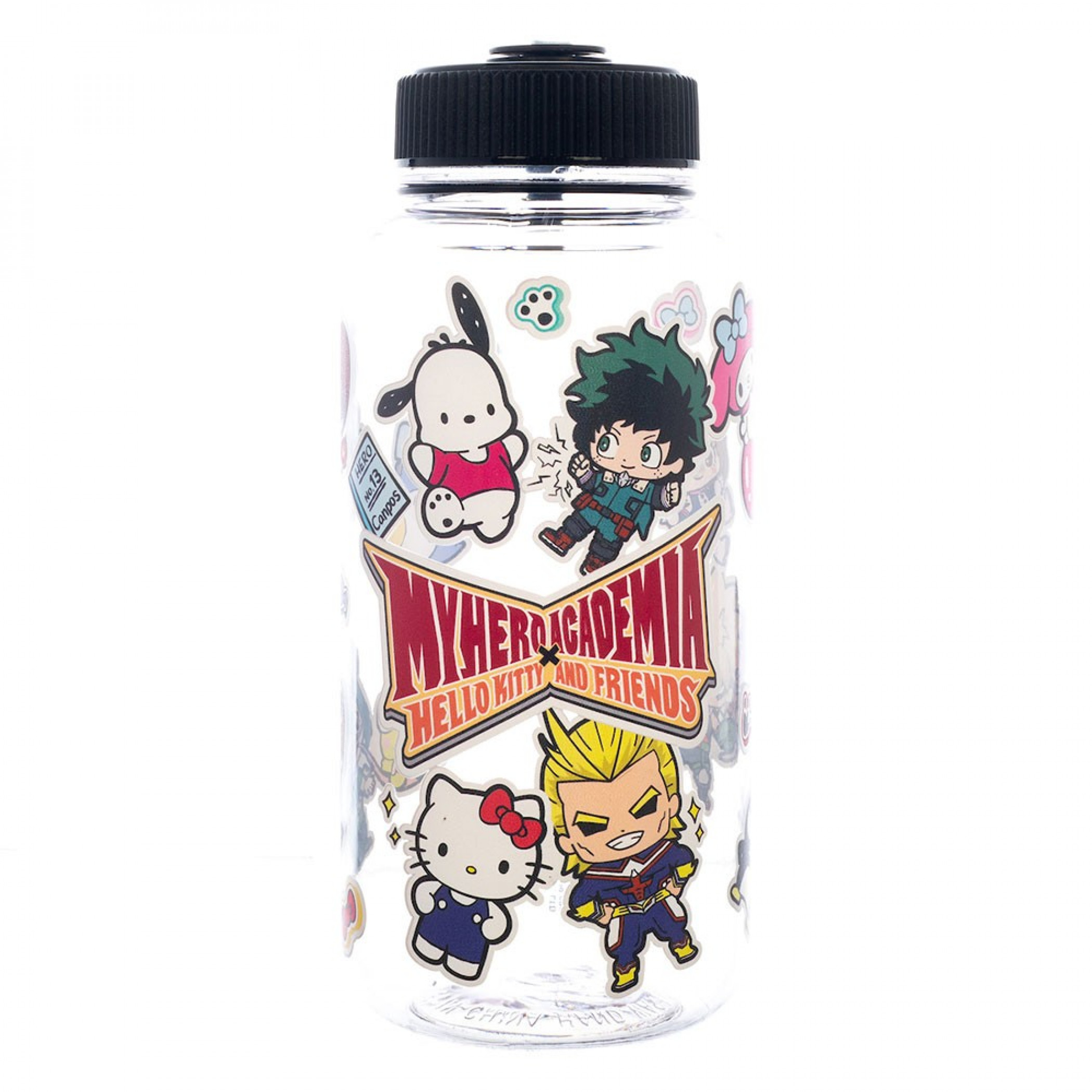 Hello Kitty & Friends My Hero Academia 32 oz. Tritan Water Bottle, Clear