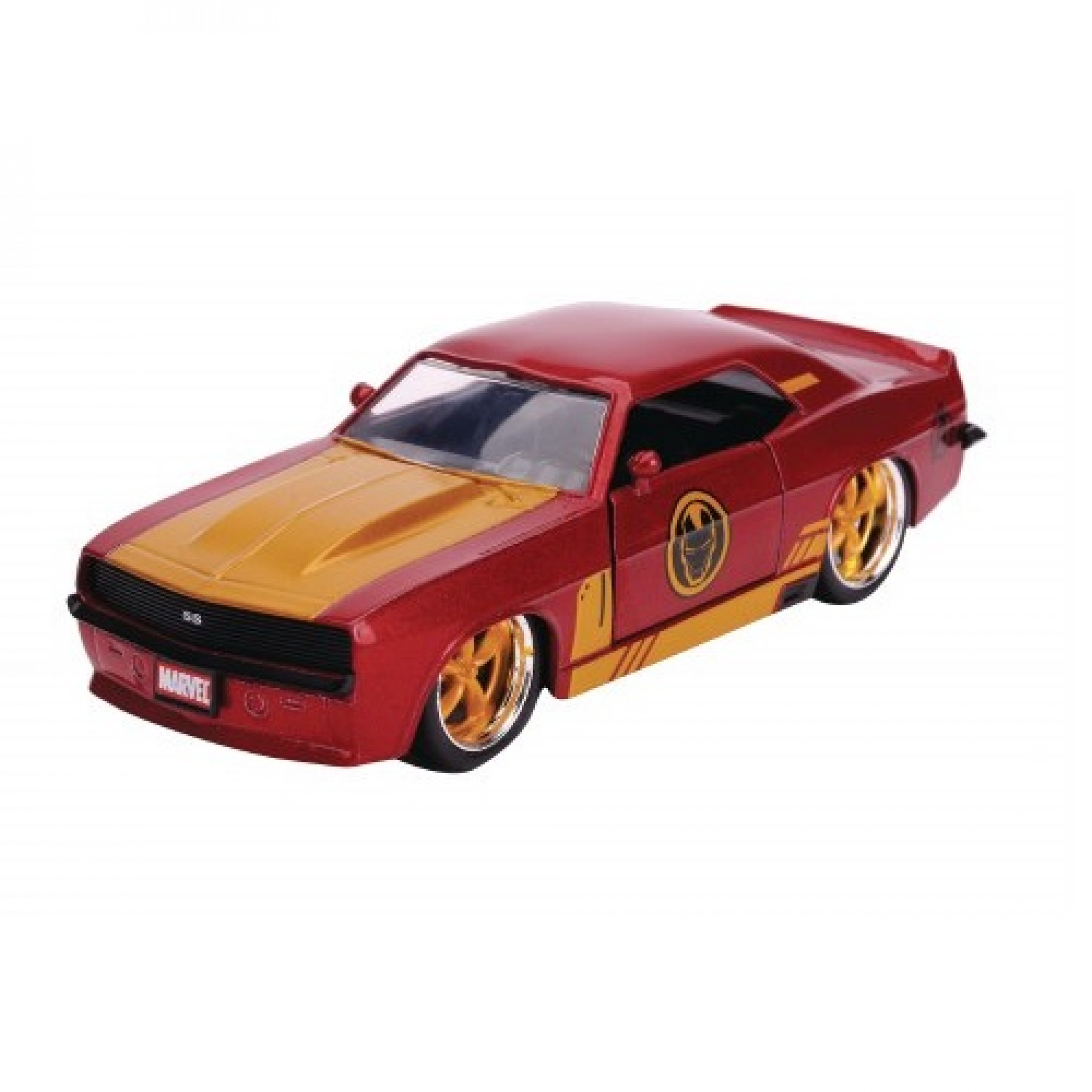 Iron Man 1969 Chevy Camaro Diecast Metal 5' Movie Car by Jada Toys, Multi-Color