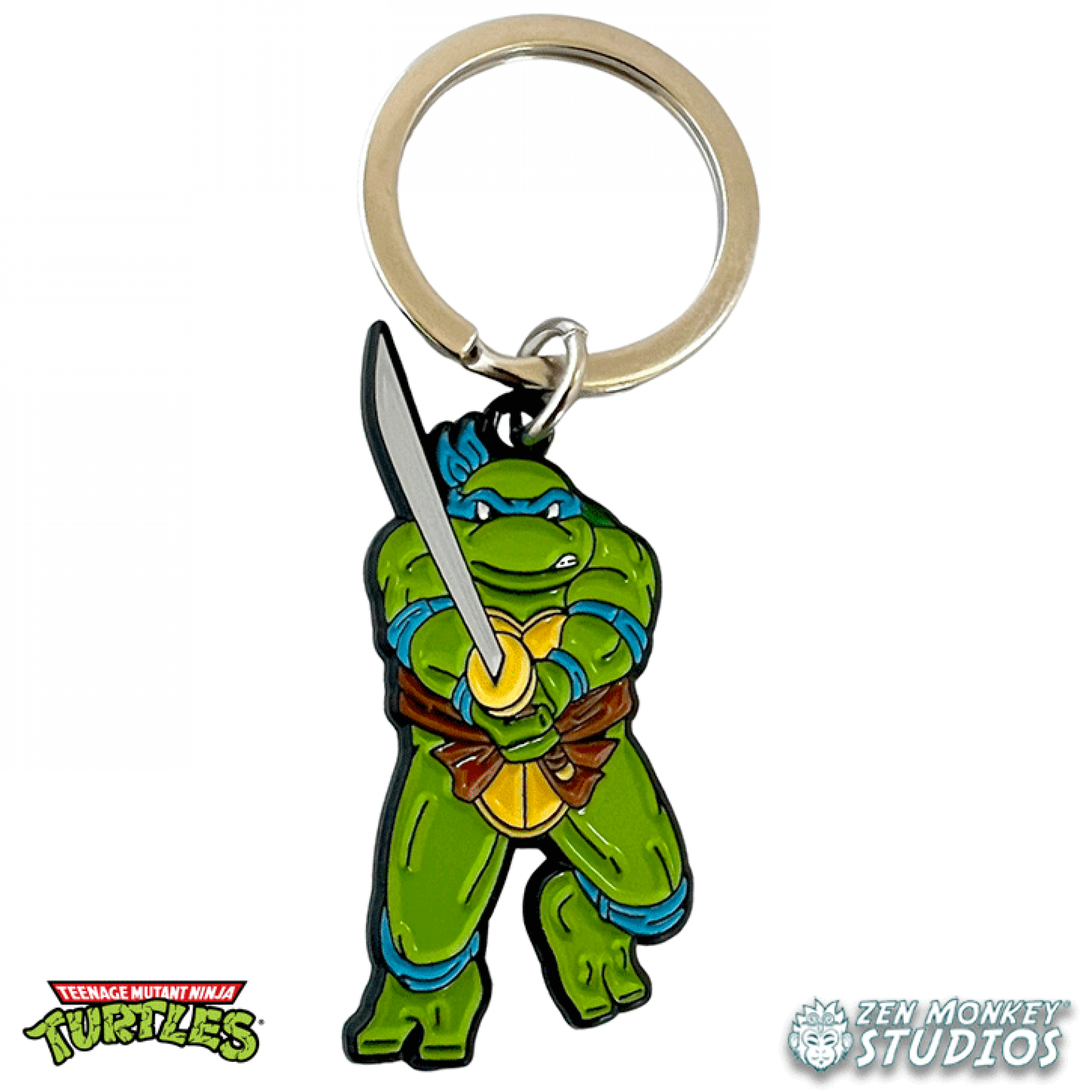 Leaping Leonardo Teenage Mutant Ninja Turtles Keychain, Green