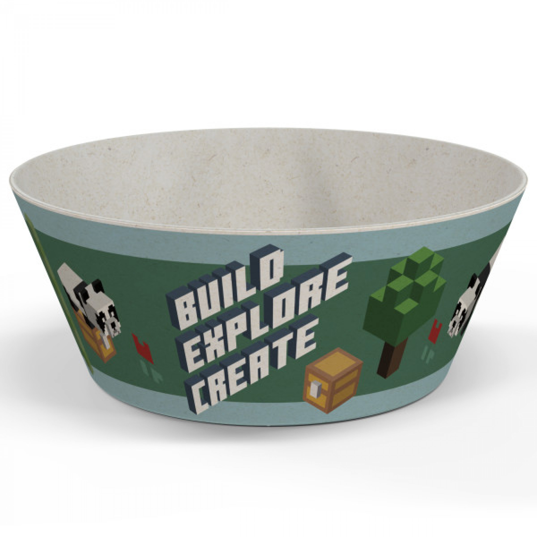 Minecraft Assorted Creatures Build Explore Create Bowl, Multi-Color