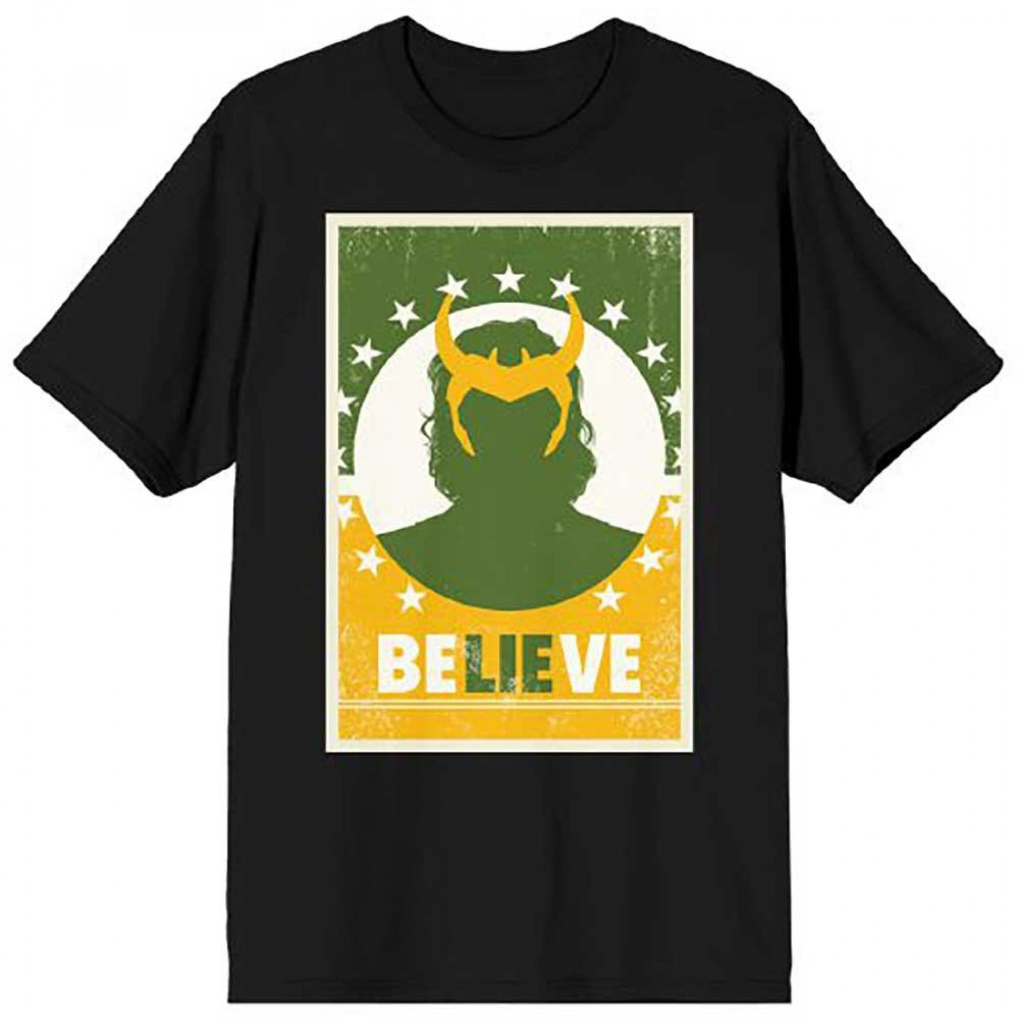 Marvel Studios Loki Series Believe 'LIE' T-Shirt, Black