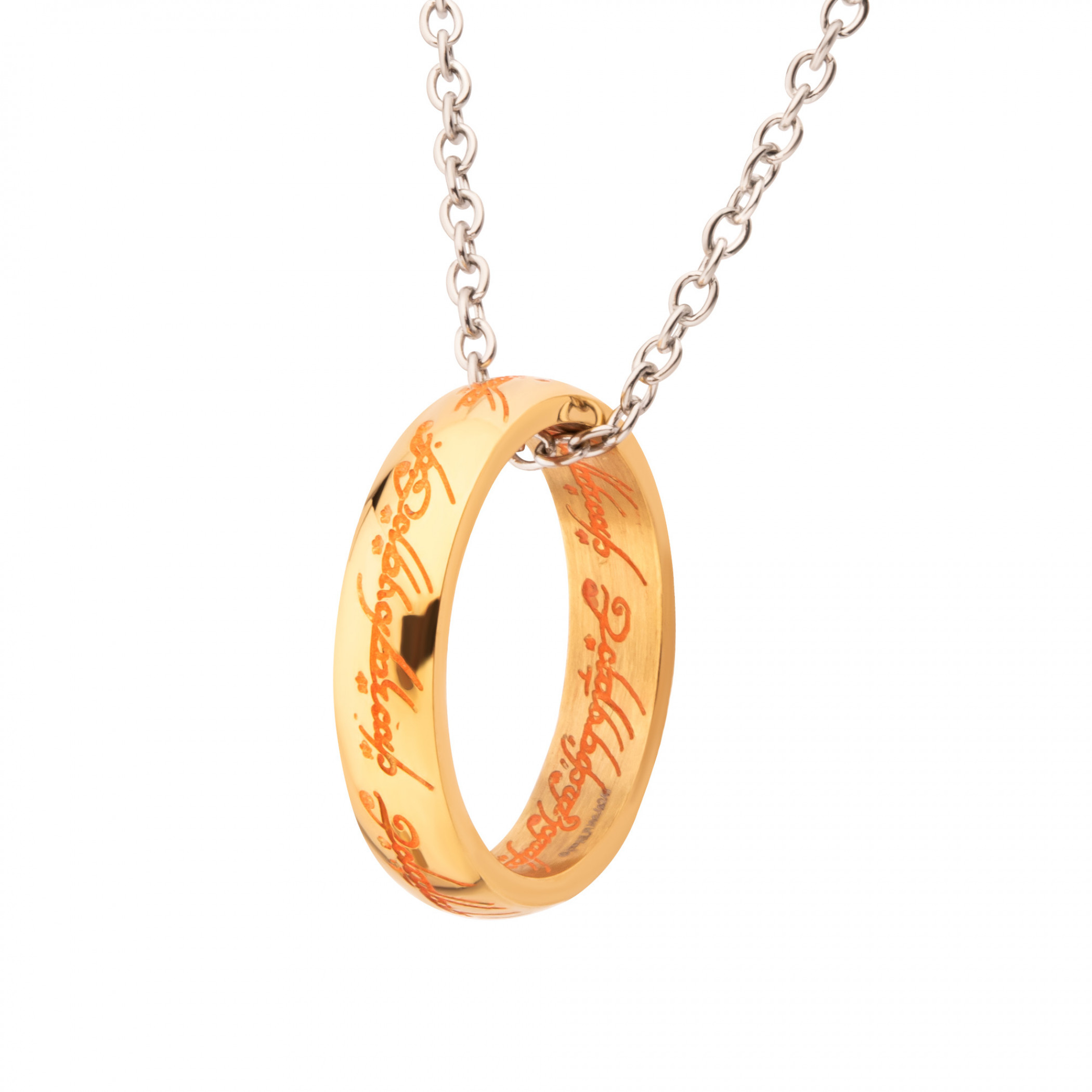 Lord of The Rings Glow in the Dark Pendant Necklace, Gold