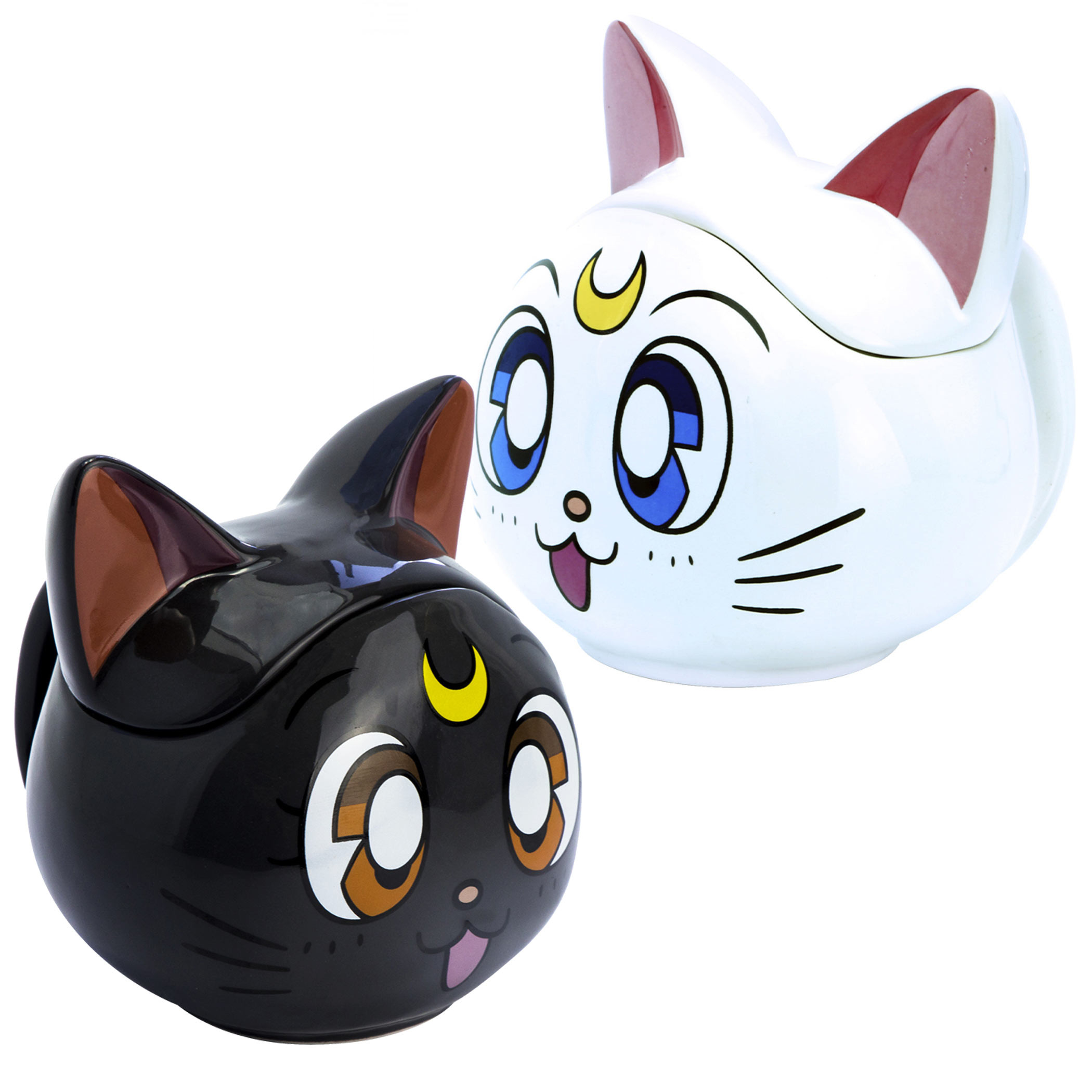 Sailor Moon Luna & Artemis 3D Sculpted Collectors Mug Set, White