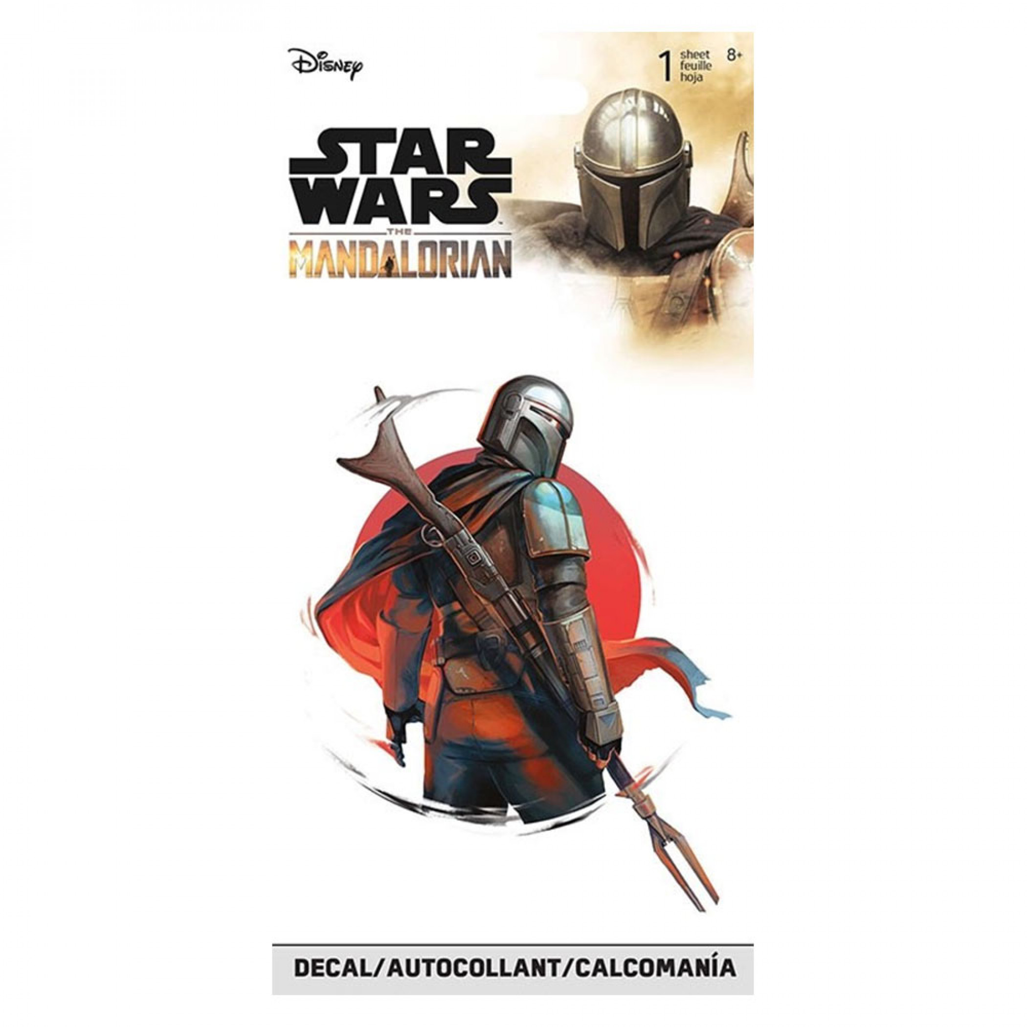 Star Wars The Mandalorian Decal Sticker, White
