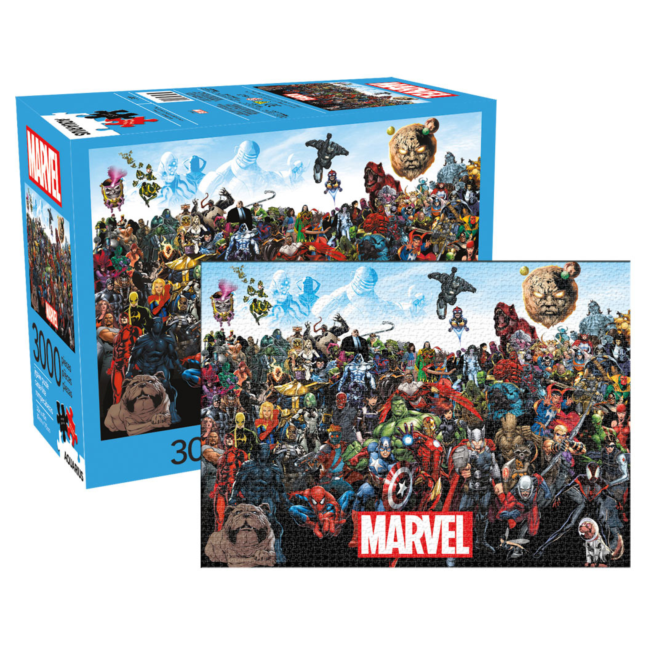 Marvel Cast Team Up 3 000 Piece Puzzle, Blue