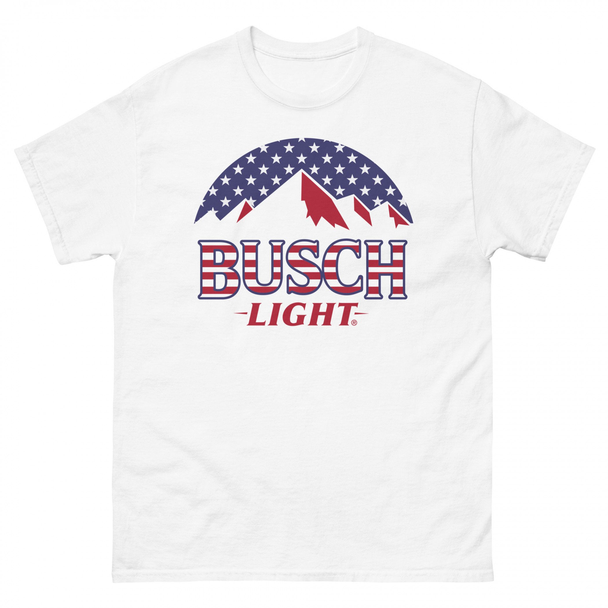 Busch Light Stars and Stripes American Flag T-Shirt