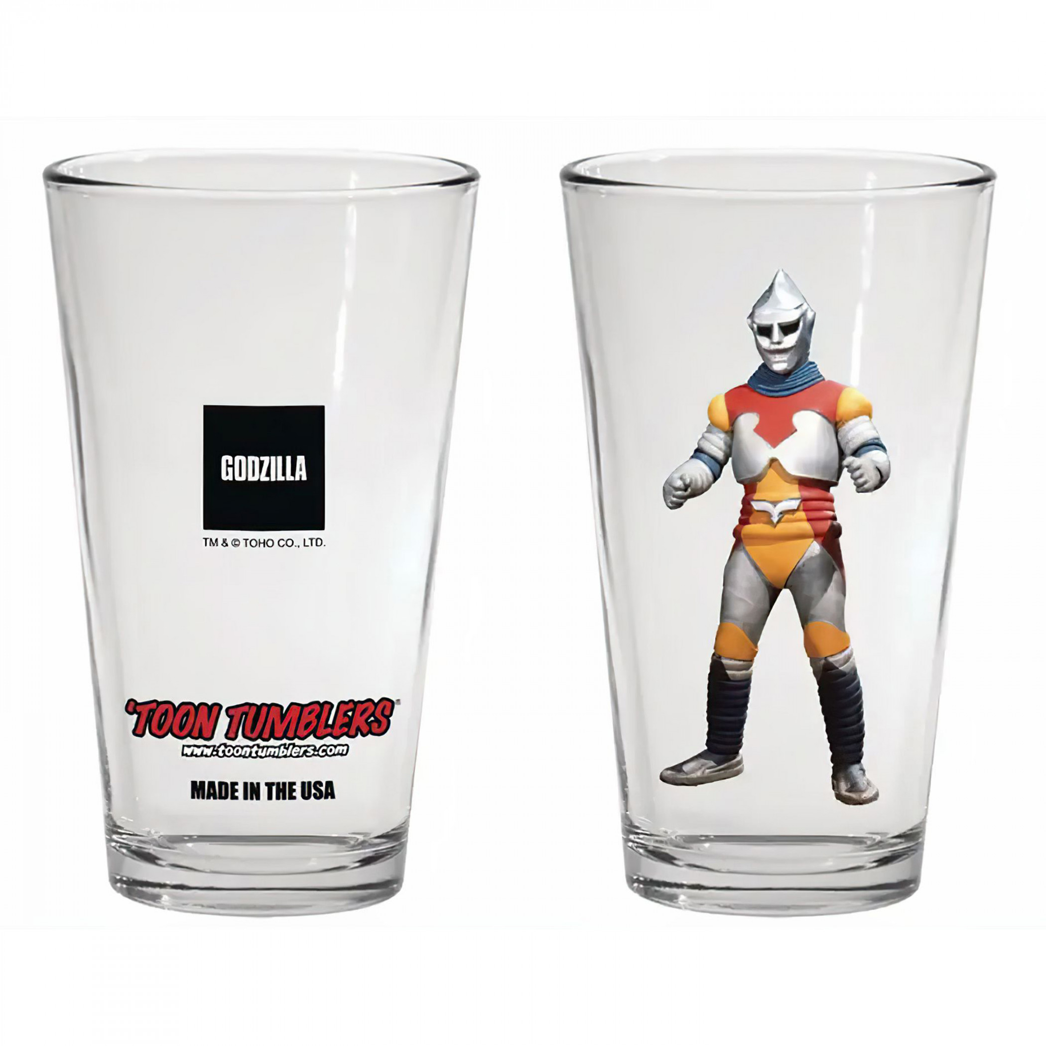Jet Jaguar Godzilla vs. Megalon Pint Glass, Clear