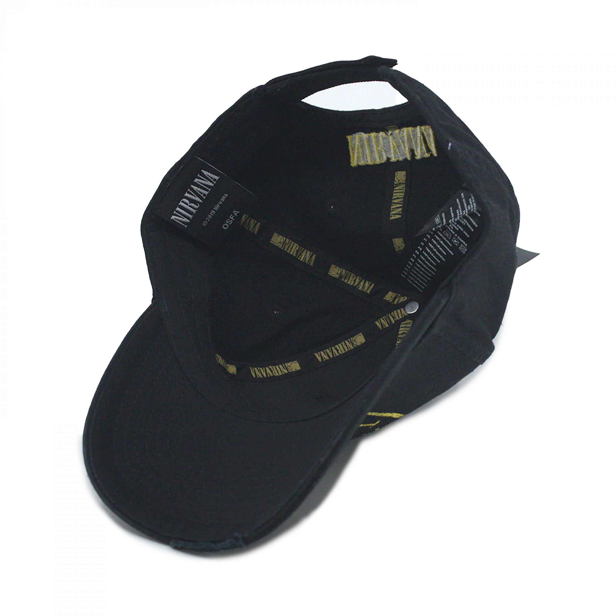 Nirvana Happy Face Logo Distressed Snapback Hat