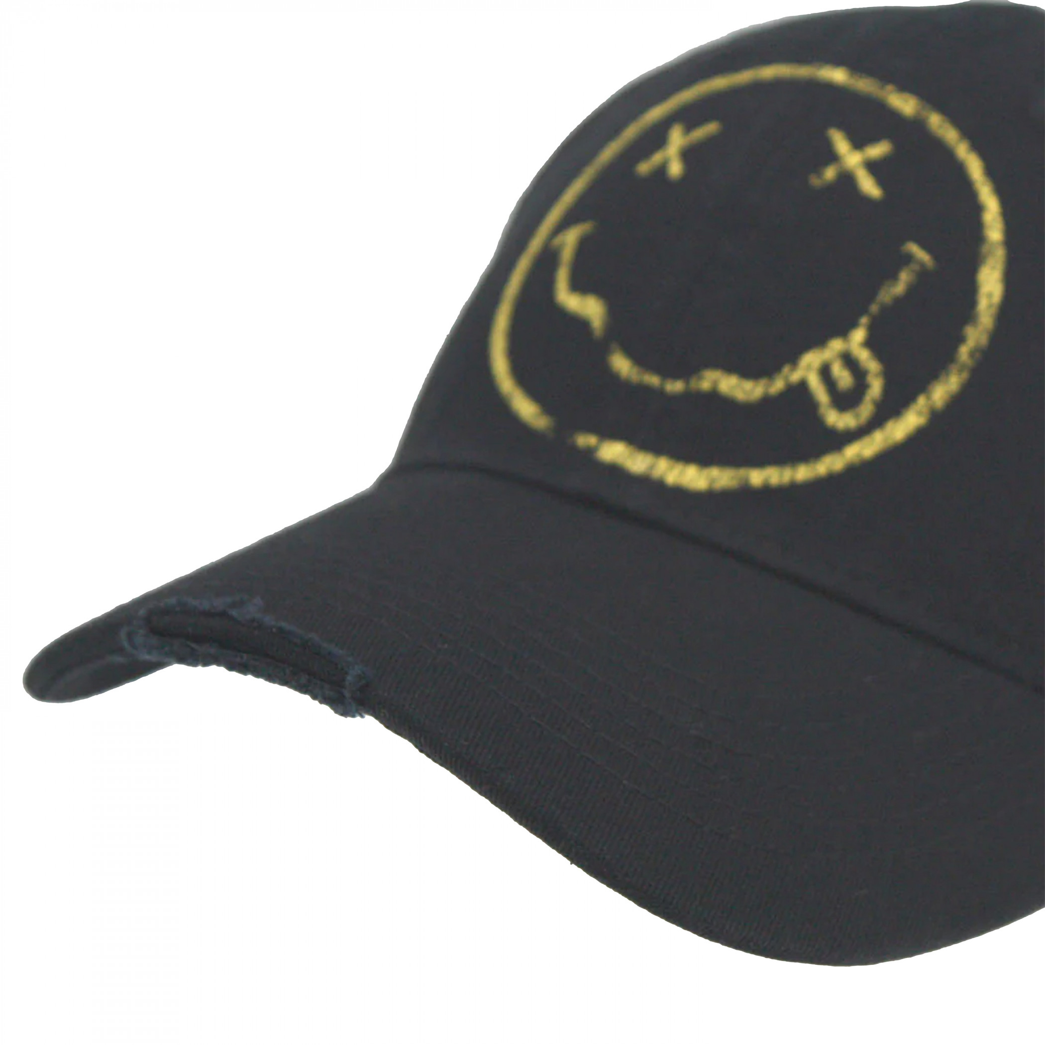 Nirvana Happy Face Logo Distressed Snapback Hat