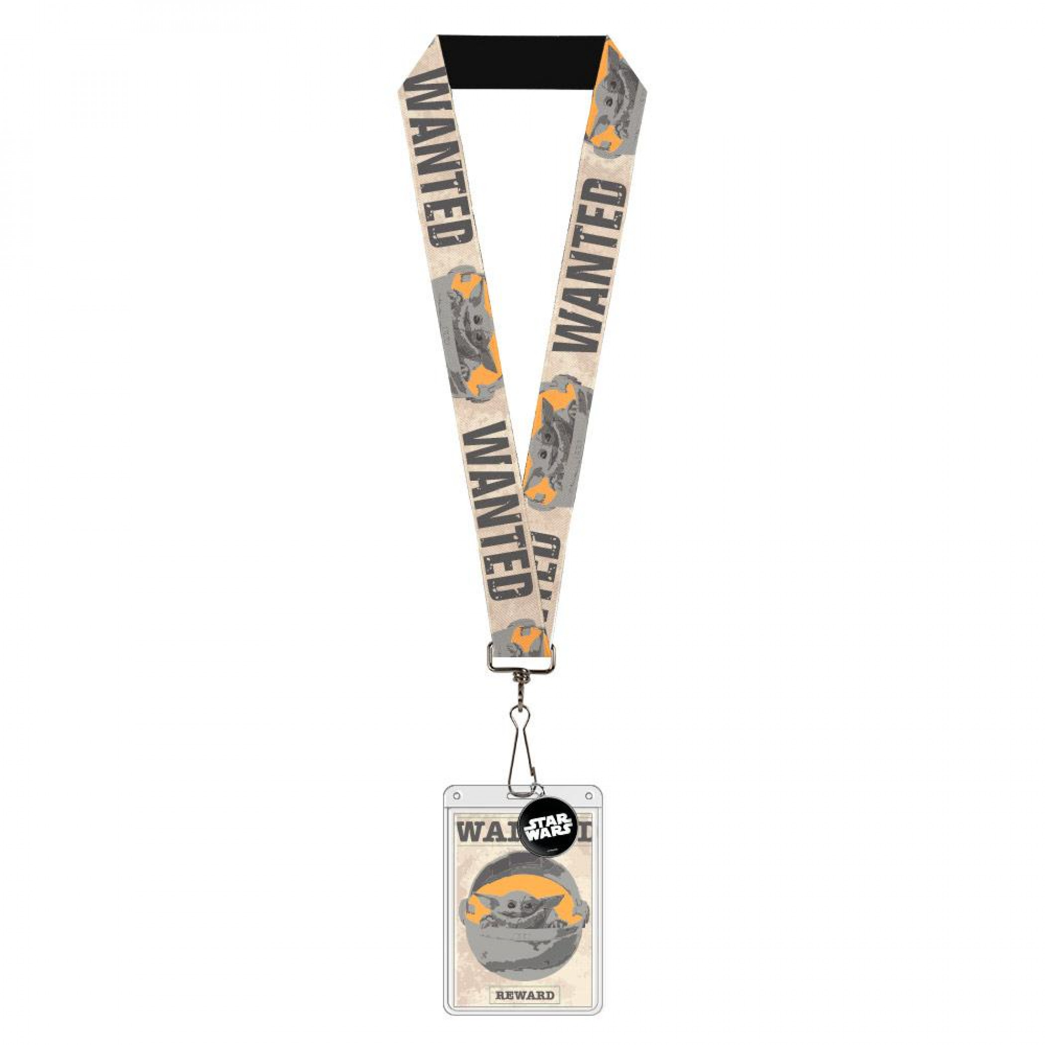 Star Wars Mandalorian 'The Child' Wanted Lanyard, White