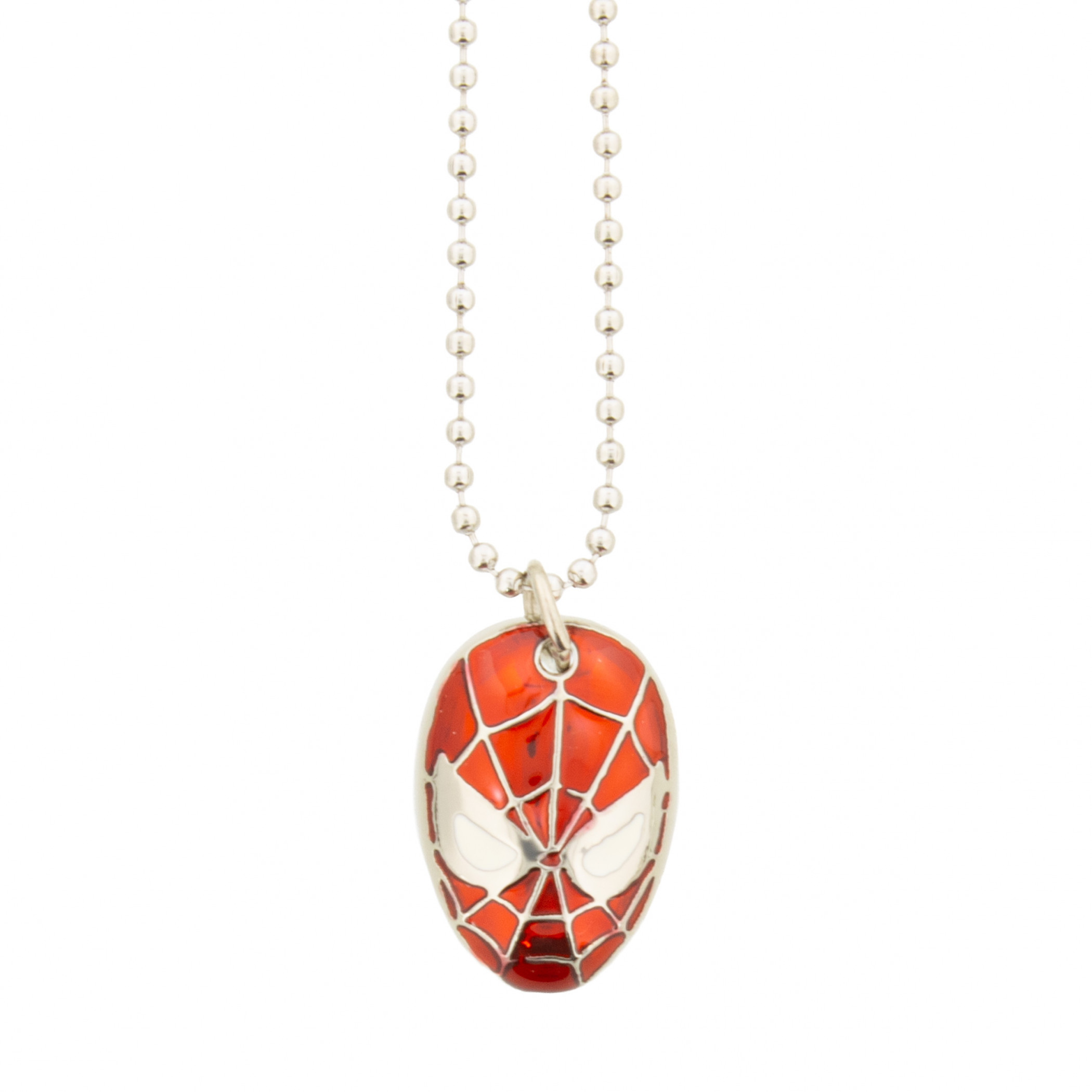 Spiderman Mask Necklace, Red