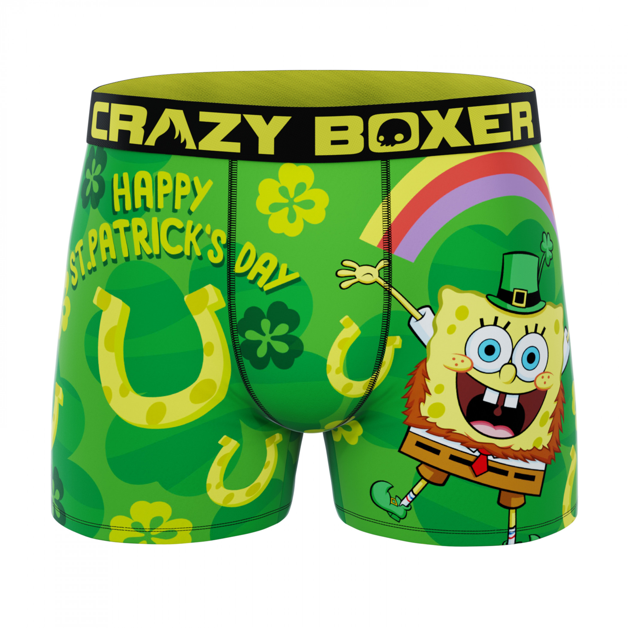 Crazy Boxer SpongeBob SquarePants St. Patrick's Day Boxer Briefs Green - Picture 7 of 25