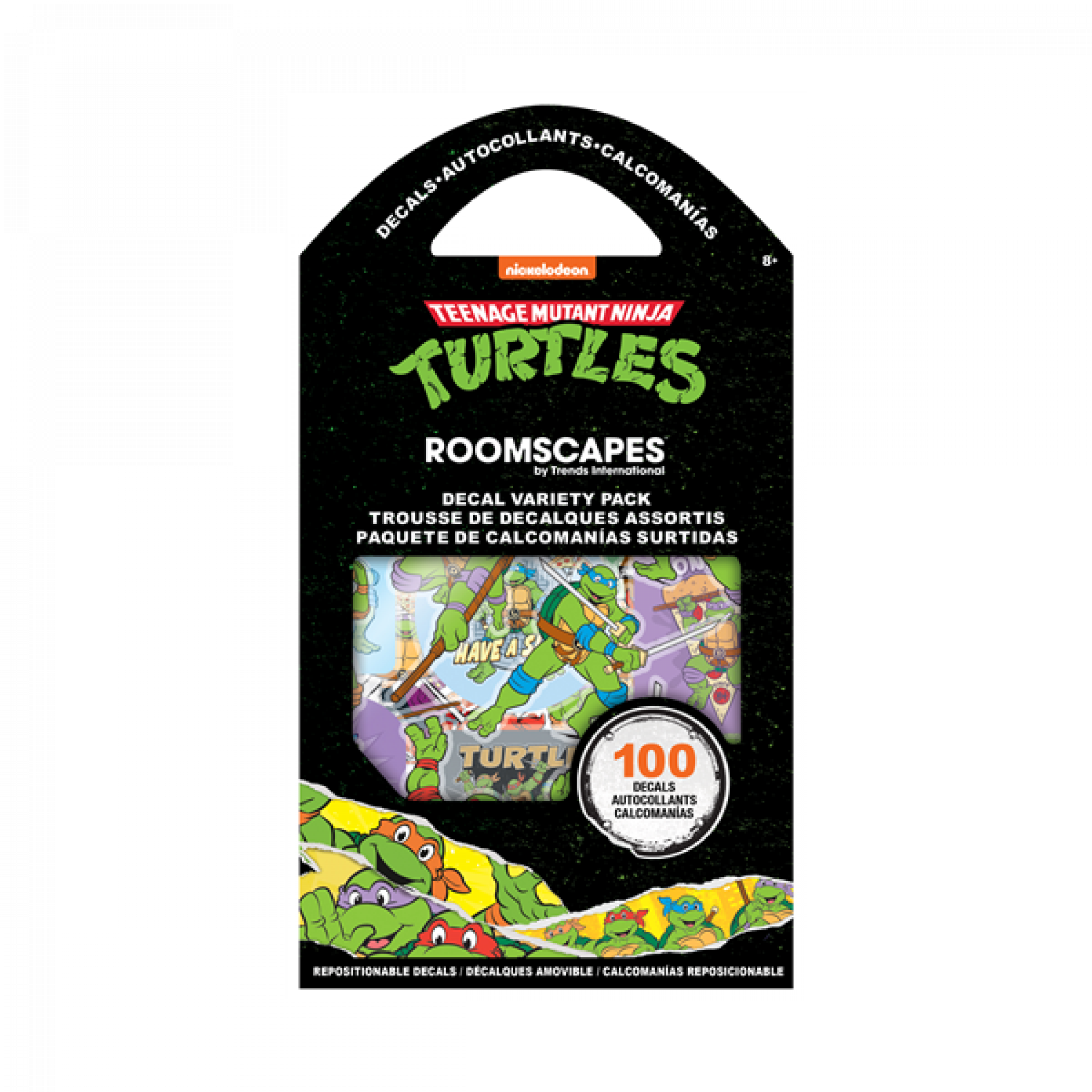 Teenage Mutant Ninja Turtles Room Decals 100-Pack, Multi-Color