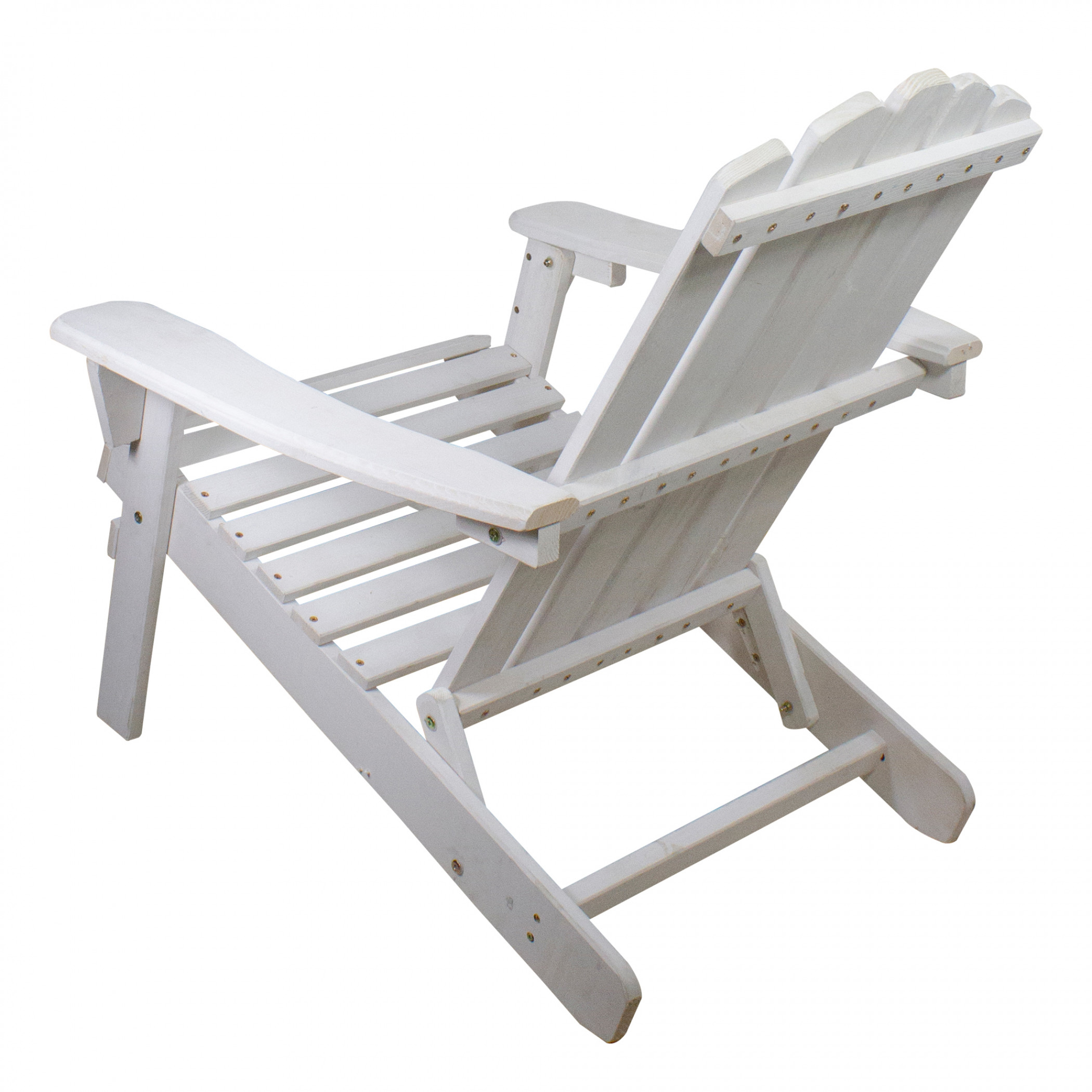 Corona Extra 36' Classic White Folding Wooden Adirondack Chair