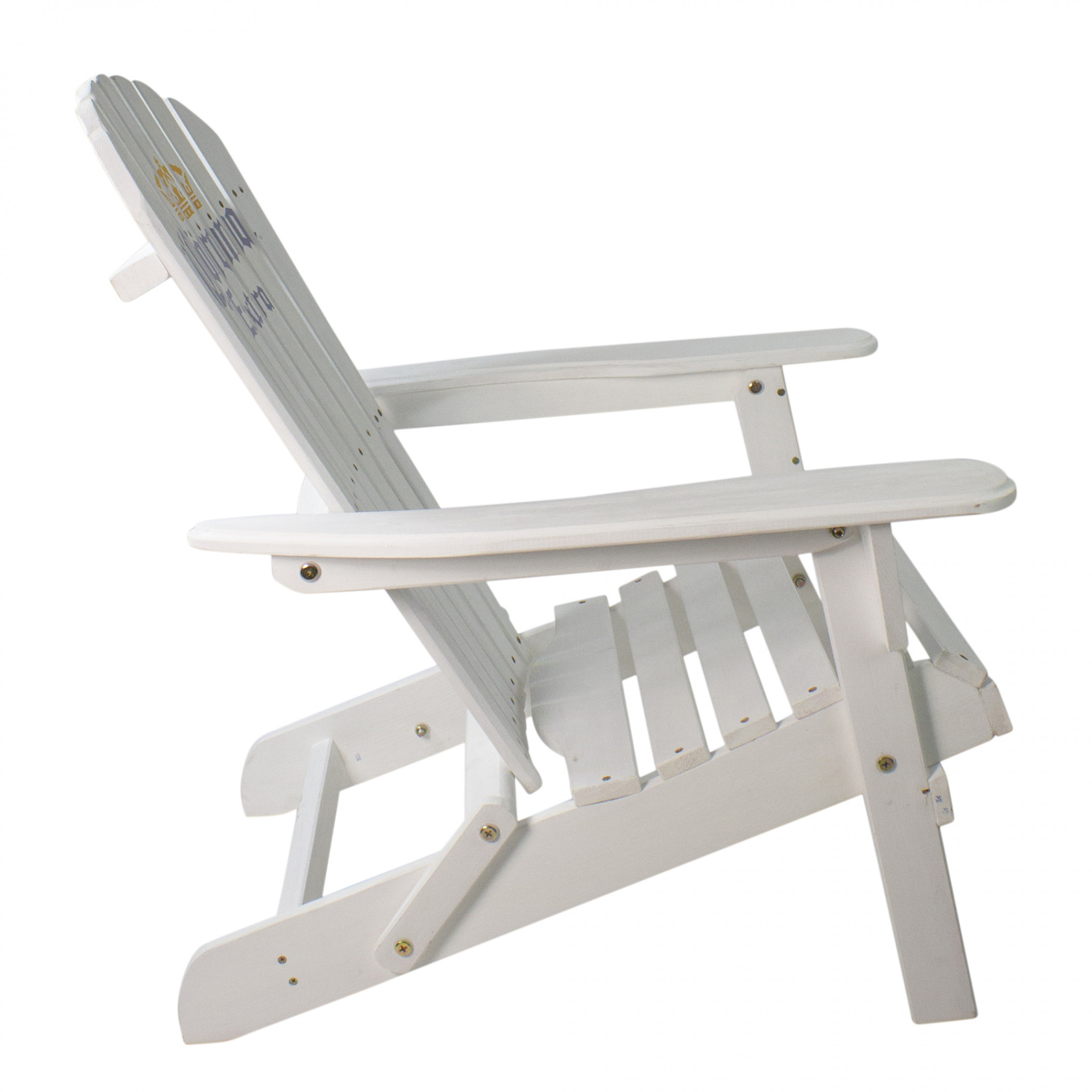 Corona Extra 36' Classic White Folding Wooden Adirondack Chair