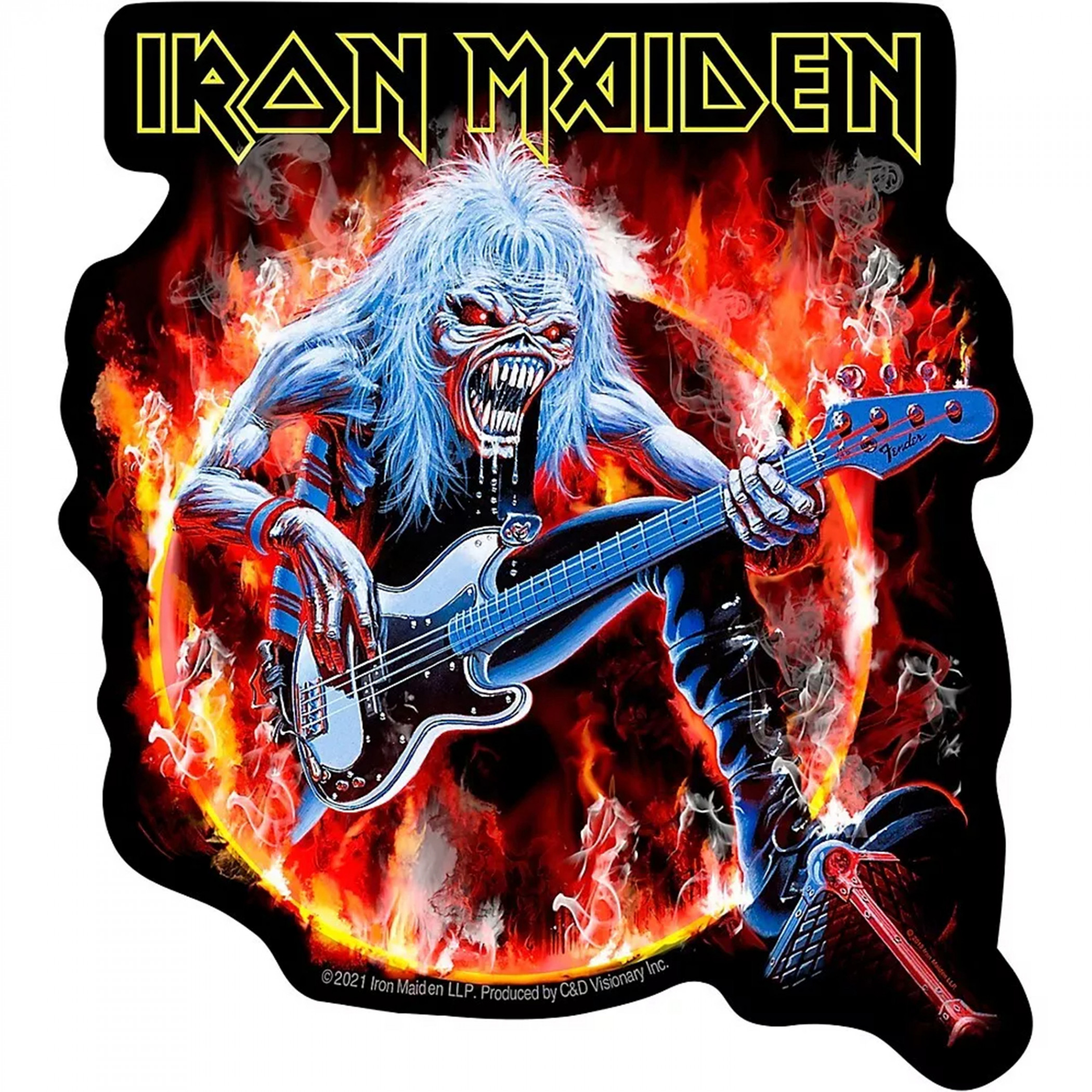 Iron Maiden Raising Hell 4.25'x4.75' Sticker