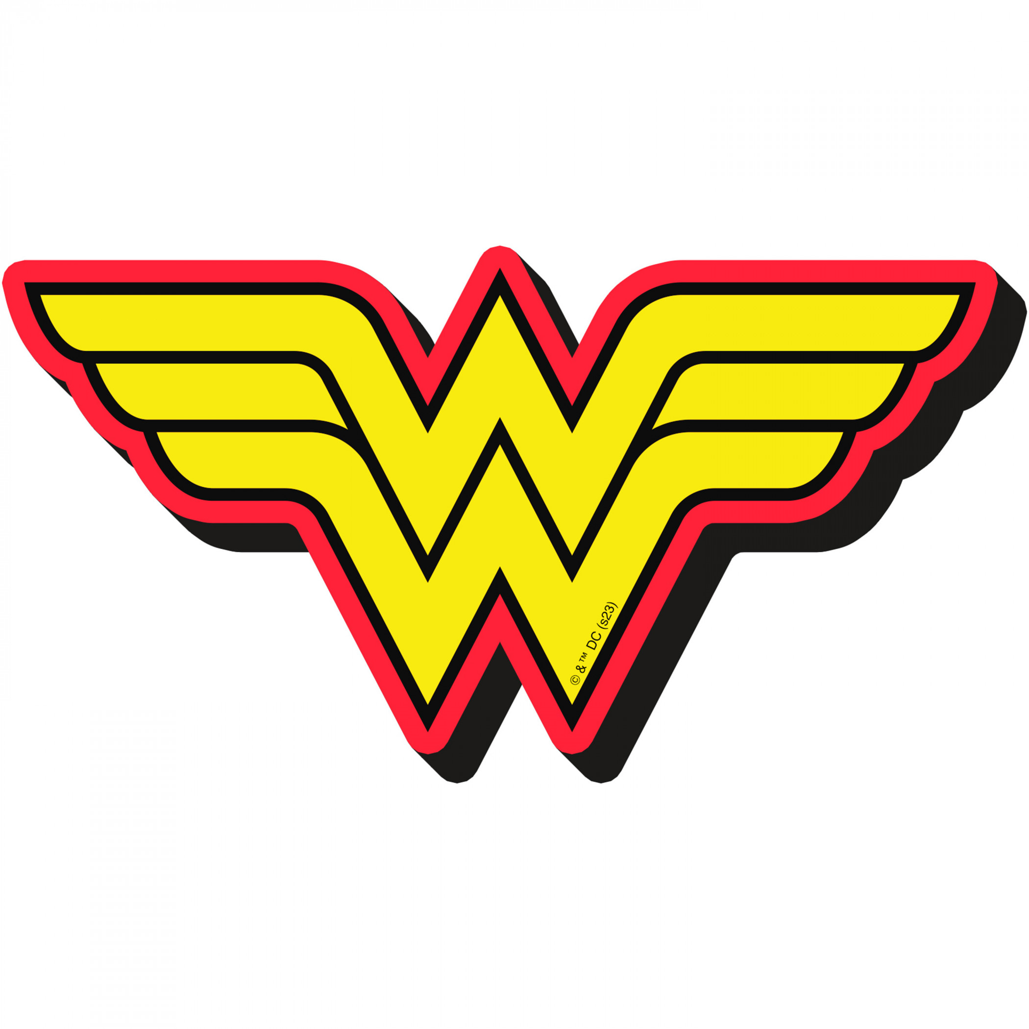 Wonder Woman Classic Logo Chunky Magnet, Multi-Color
