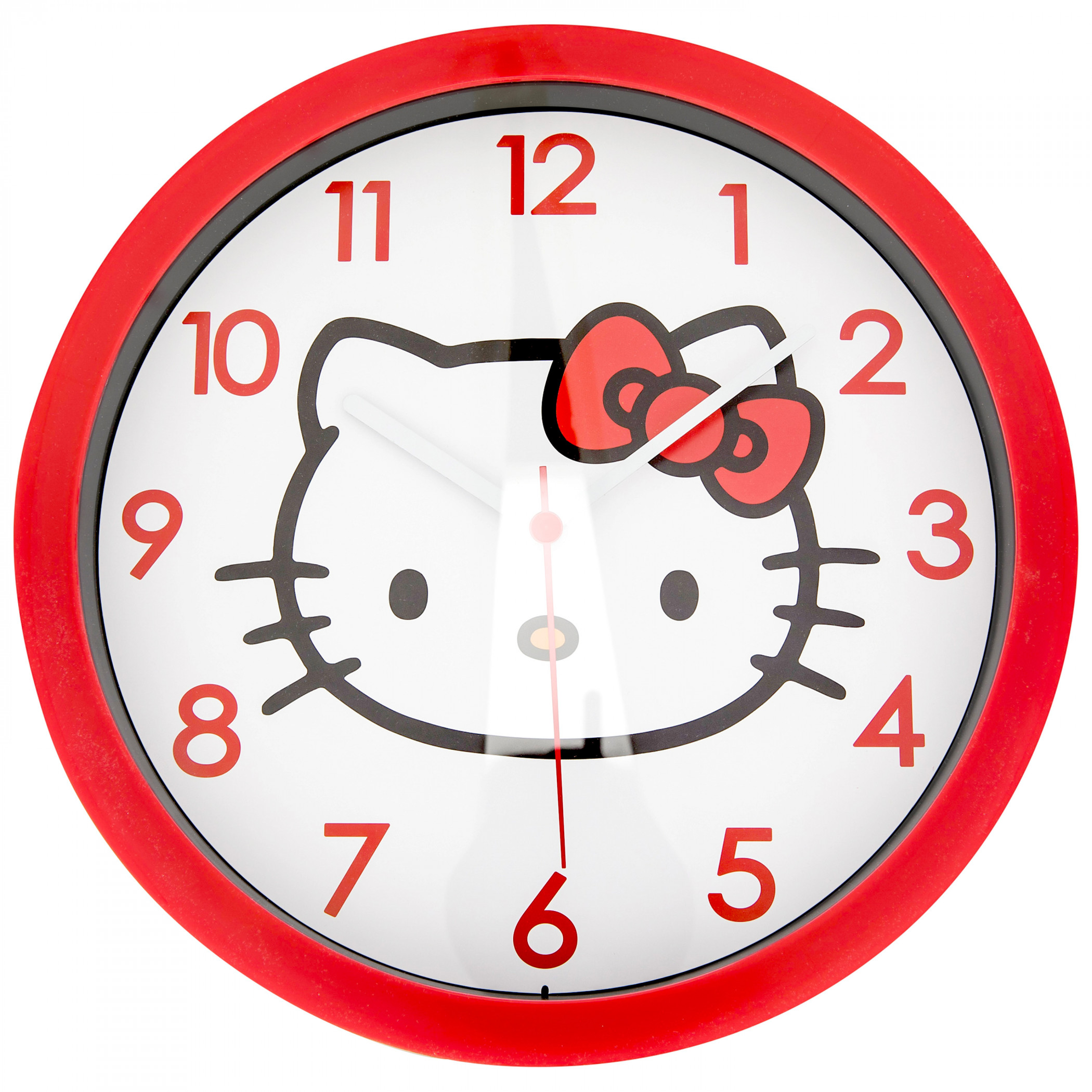 Hello Kitty Face Red Colorway Wall Clock, Red