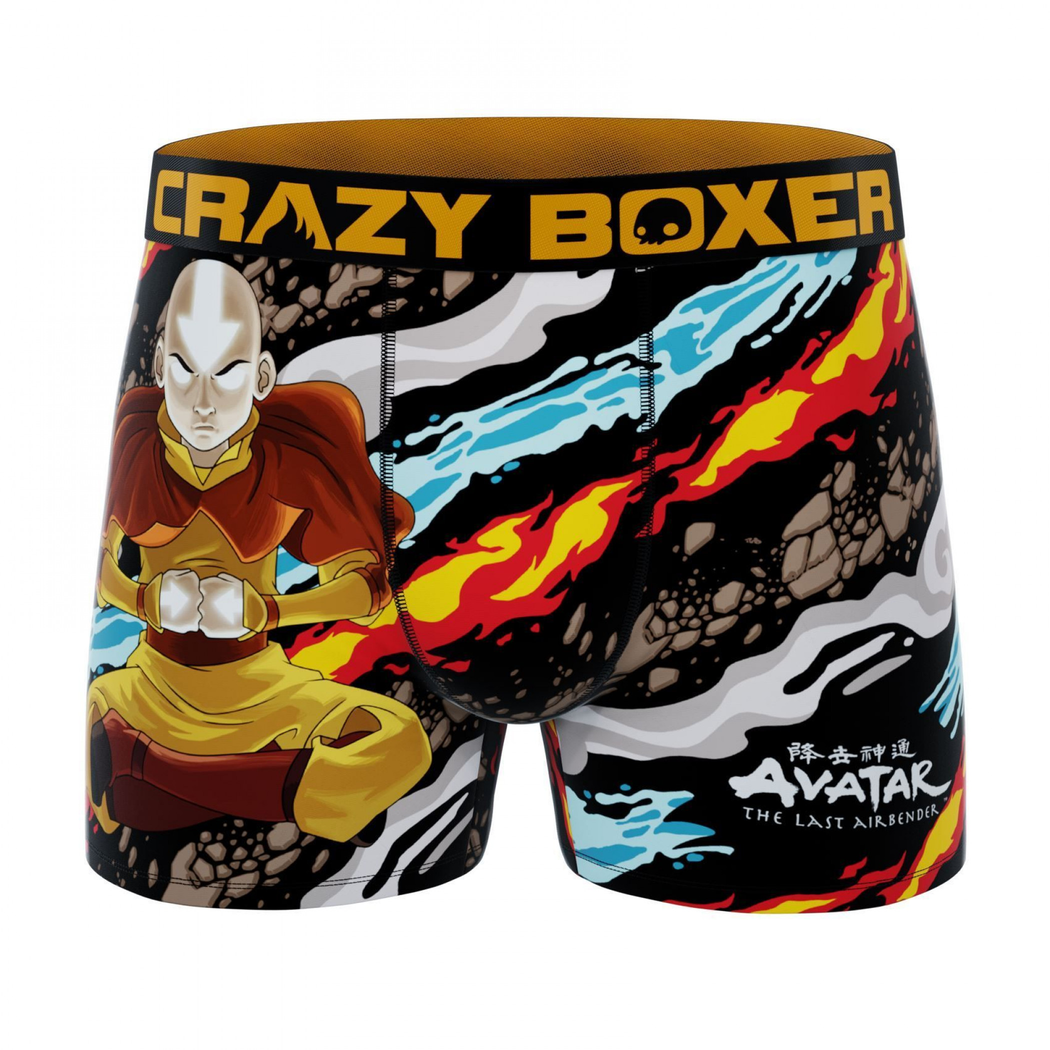 Crazy Boxers Avatar: The Last Airbender Avatar State Aang Men's Boxer Briefs, Multi-Color
