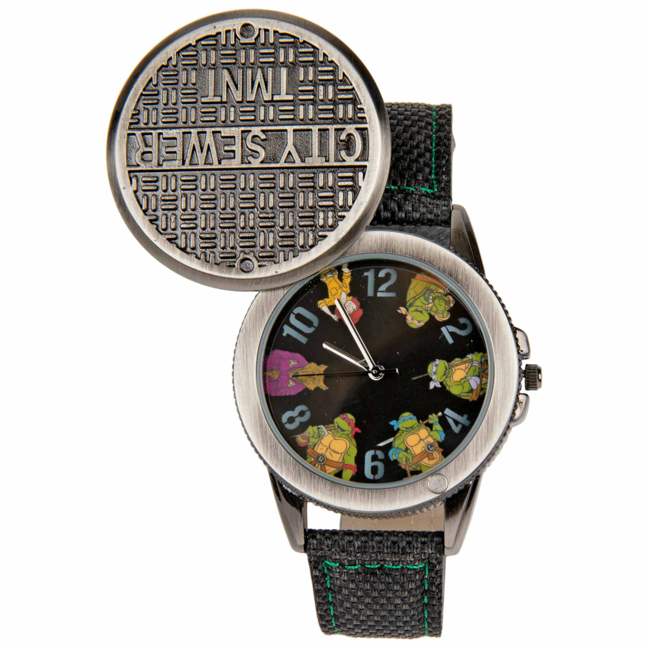 Teenage Mutant Ninja Turtles Members & Sewer Plate Watch, Black