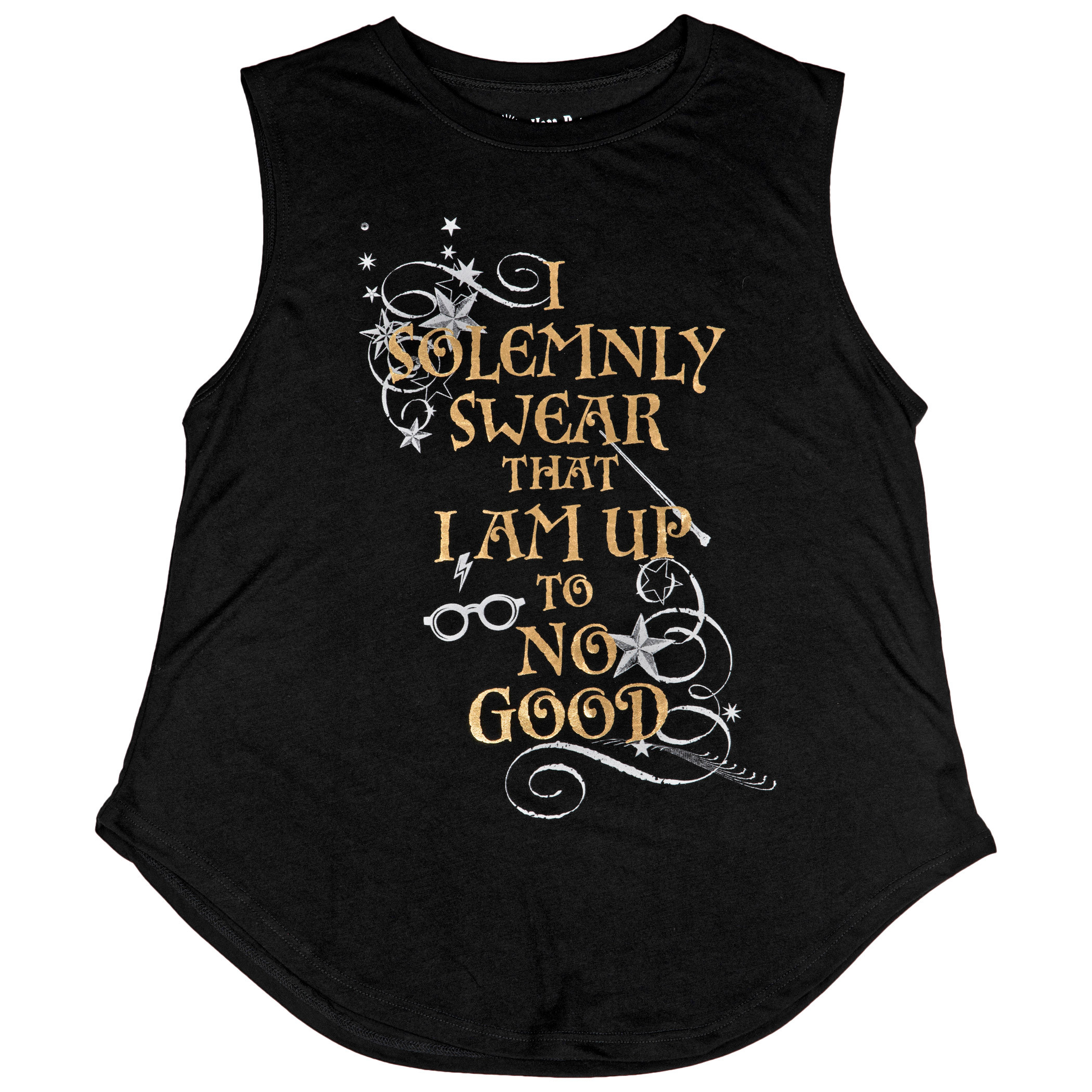 Harry Potter I Solemnly Swear That I Am Up To No Good Juniors Tank Top, Black
