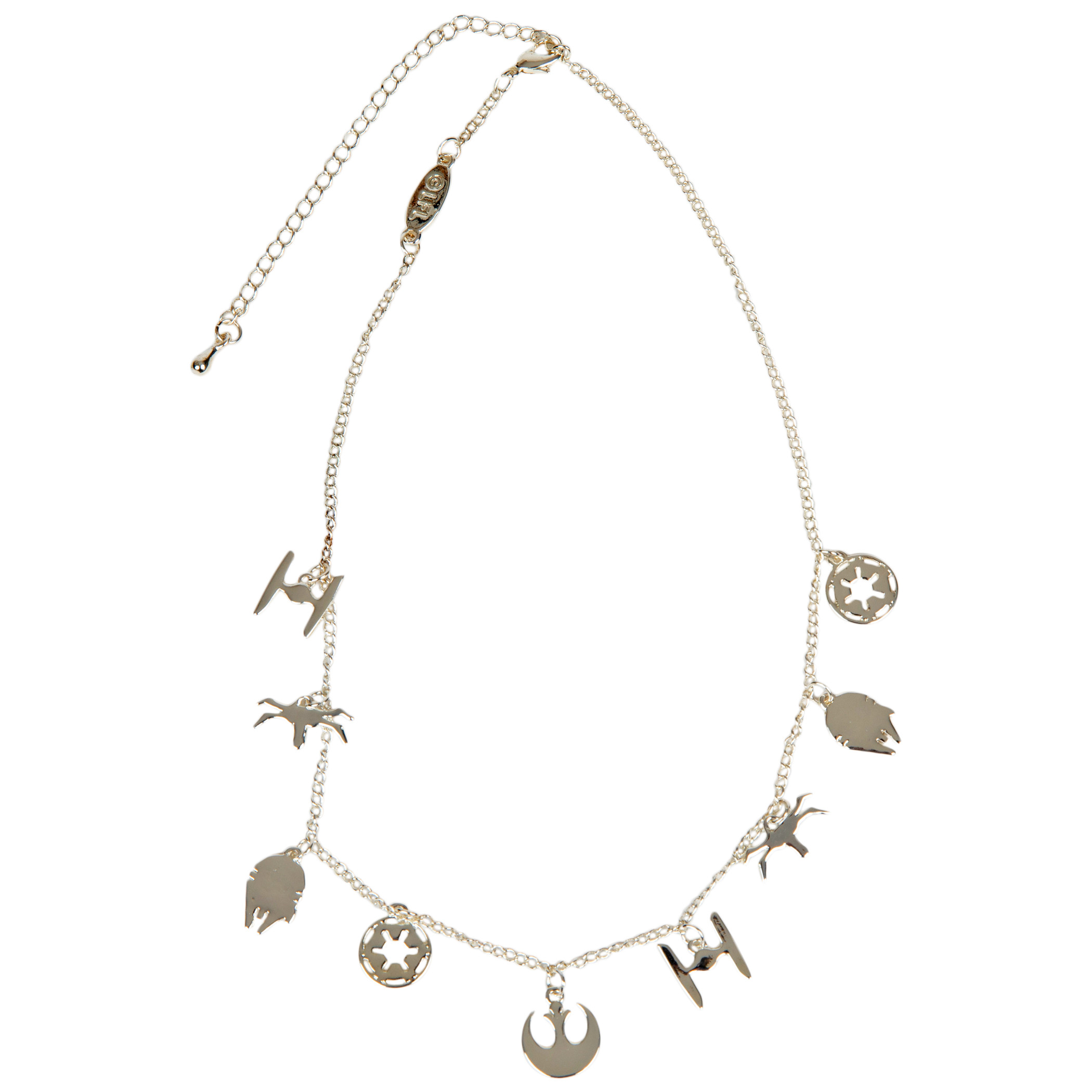 Star Wars Classic Emblems and Icons Pendant Choker, Silver